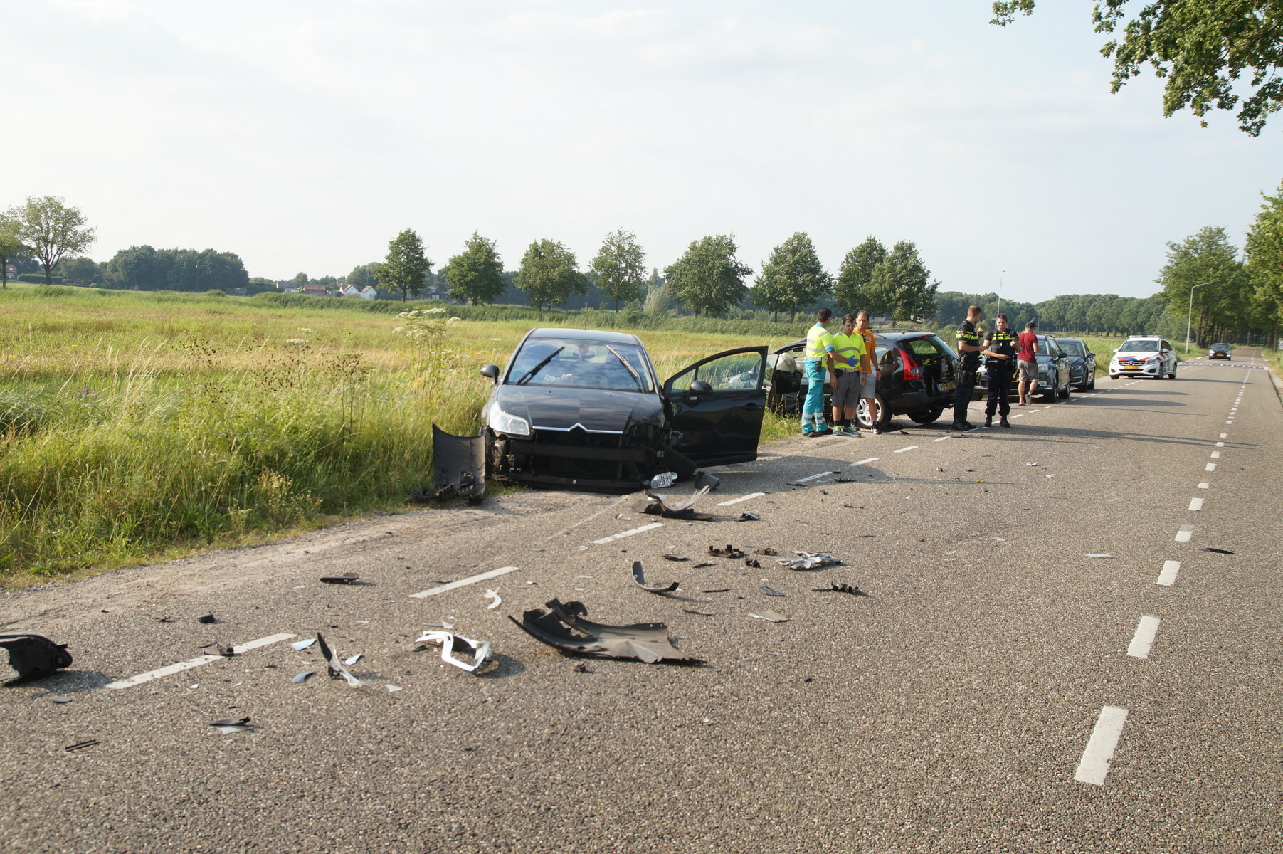 Auto’s total loss na frontale aanrijding