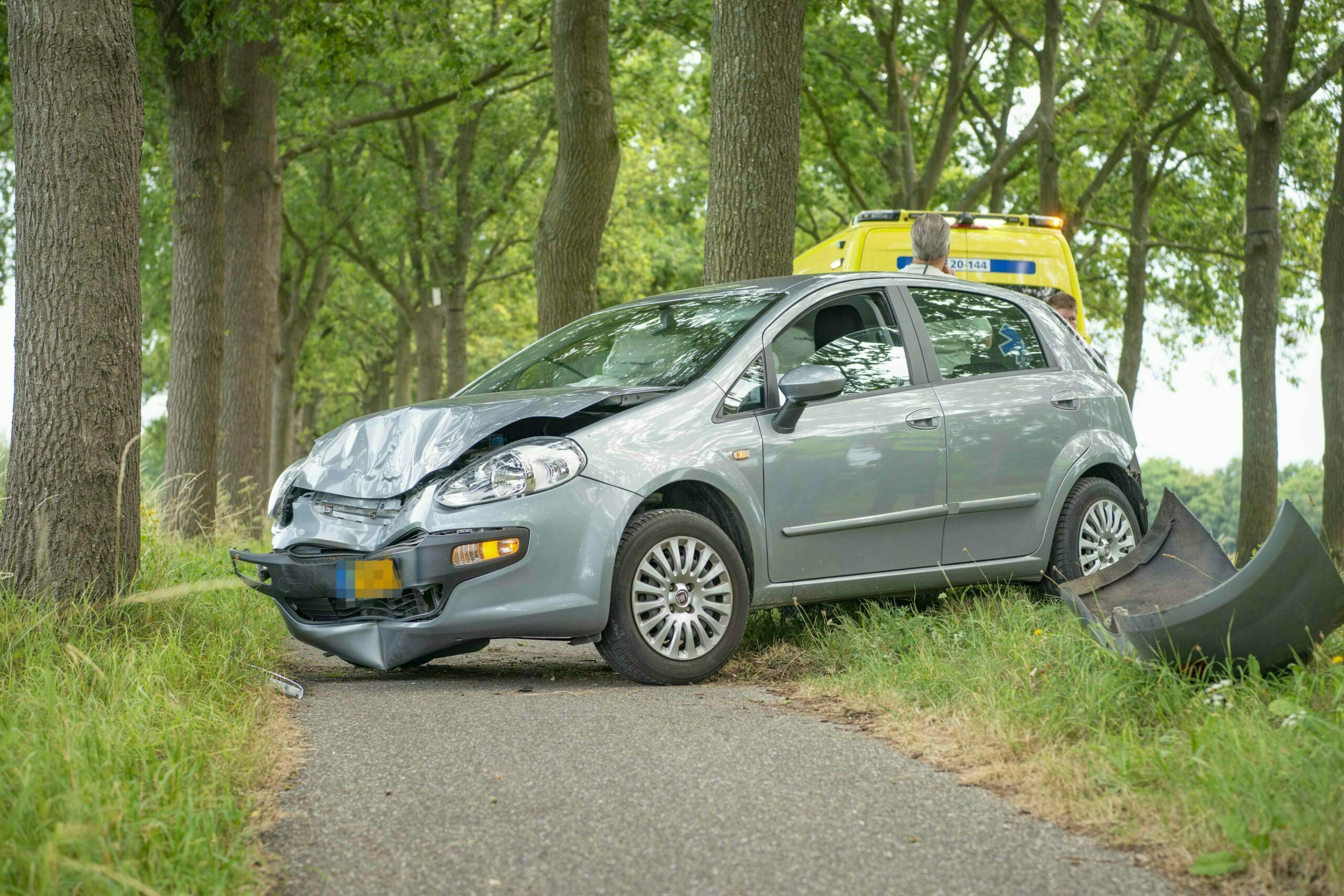 Verloren lading graan veroorzaakt ongeval