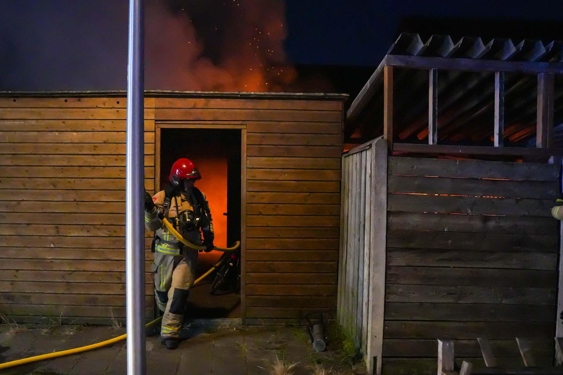 Woningbrand, bewoner aangehouden