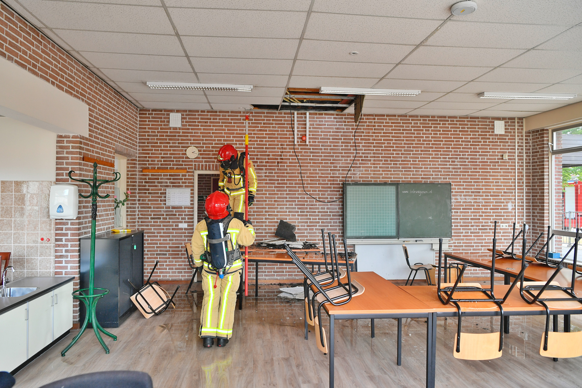 Middelbrand bij participatiegebouw