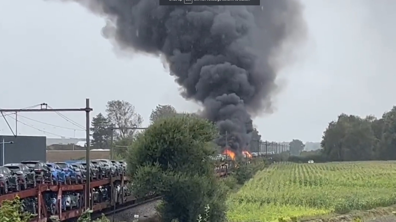 Spoor vrij na brand: weer treinen tussen Roosendaal en Breda