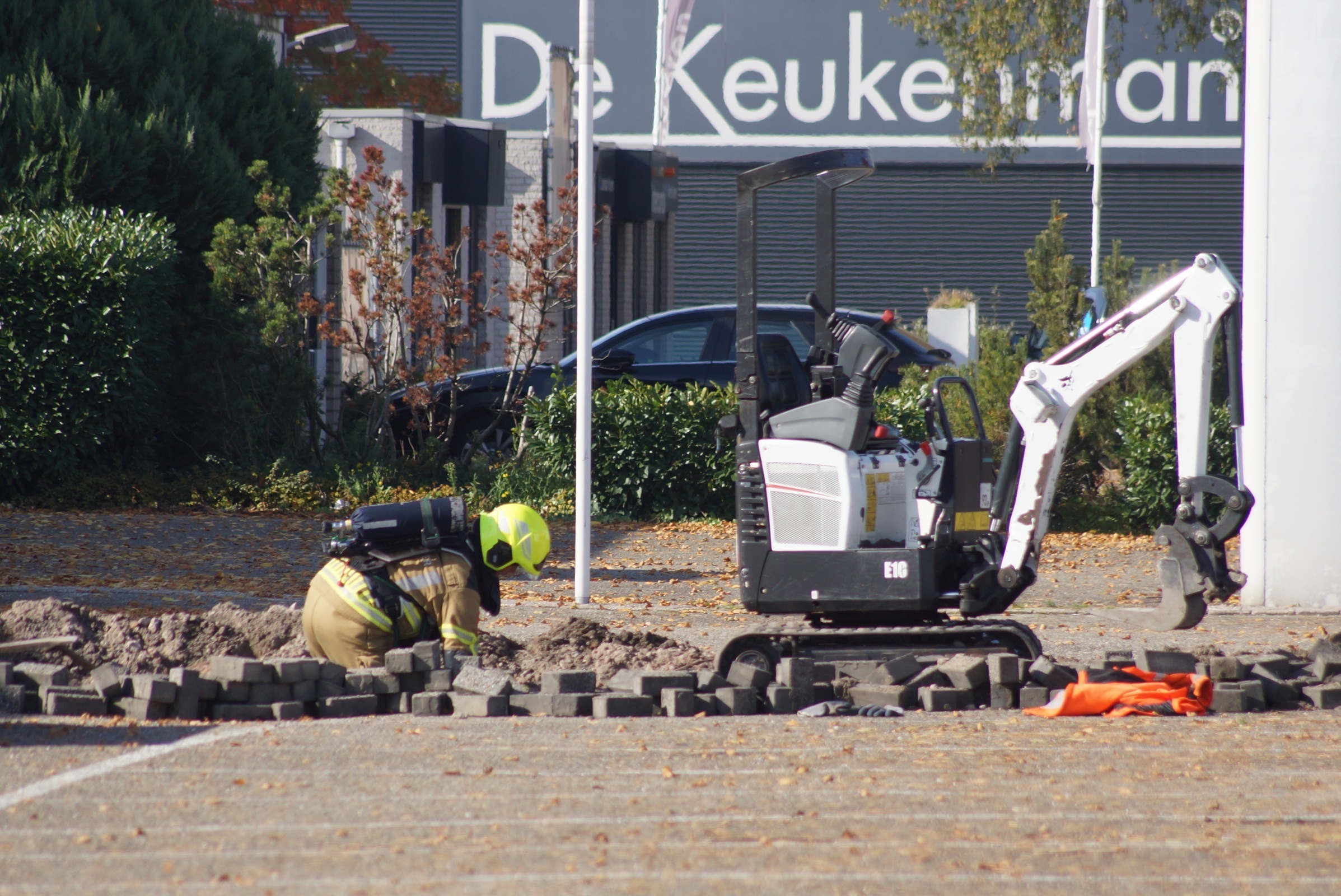 Gaslek na graafwerkzaamheden op industriesterrein Kaatsheuvel