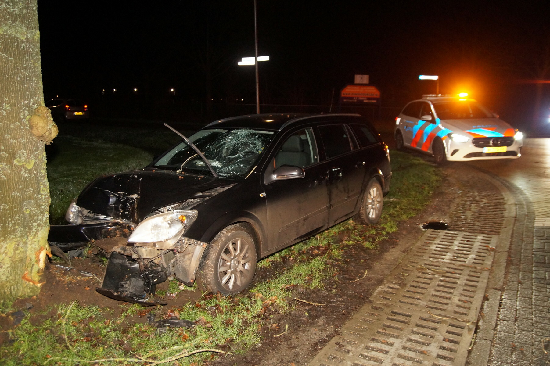 Automobilist raakt gewond bij botsing tegen boom
