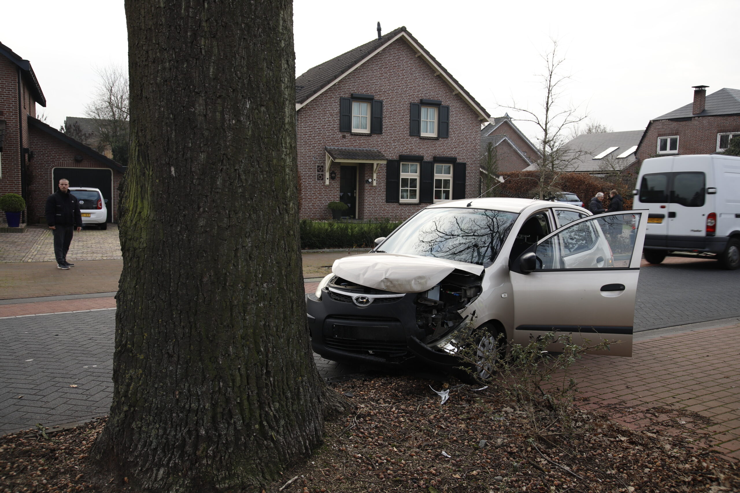 Flinke schade nadat vrouw met auto tegen boom rijdt