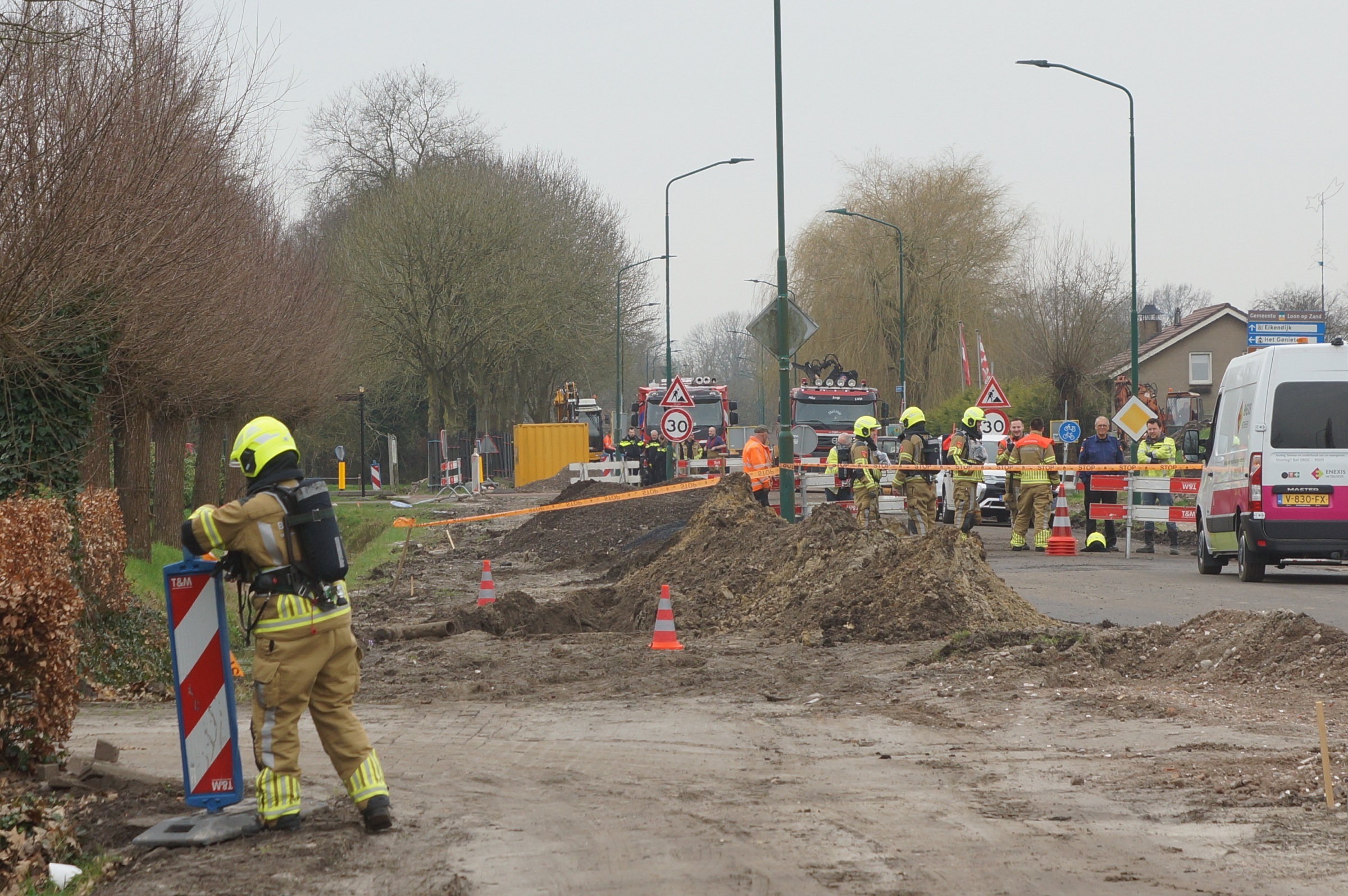 Flinke gaslek in Kaatsheuvel: omgeving ruim afgezet