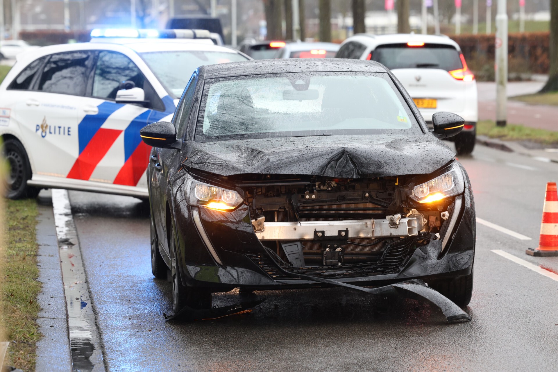 Flinke kop-staart botsing zorgt voor grote verkeersopstopping