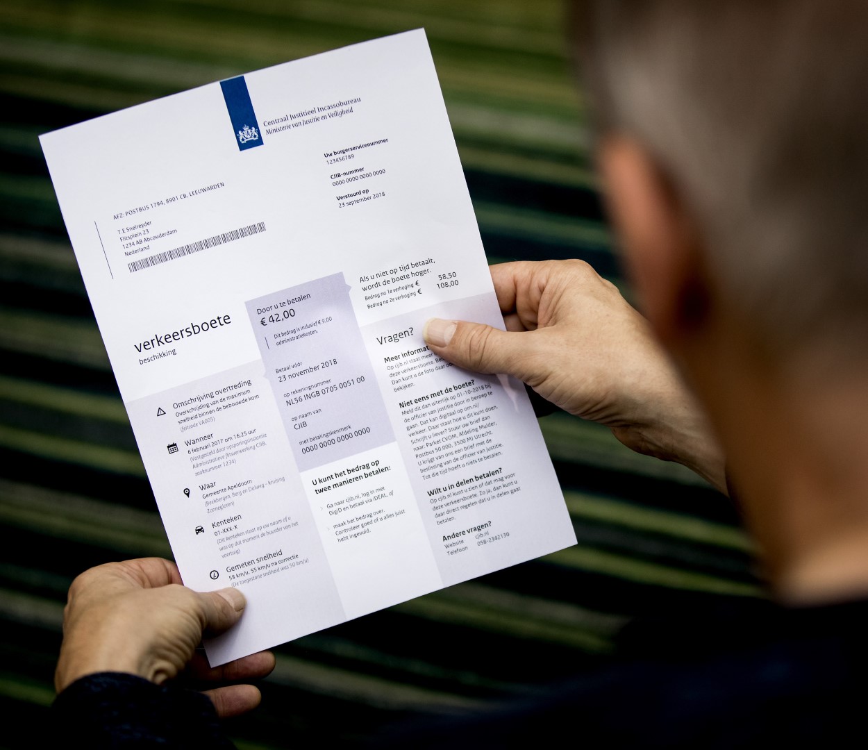 Tegenvallende boeteontvangsten dwingen verhoging van 10%