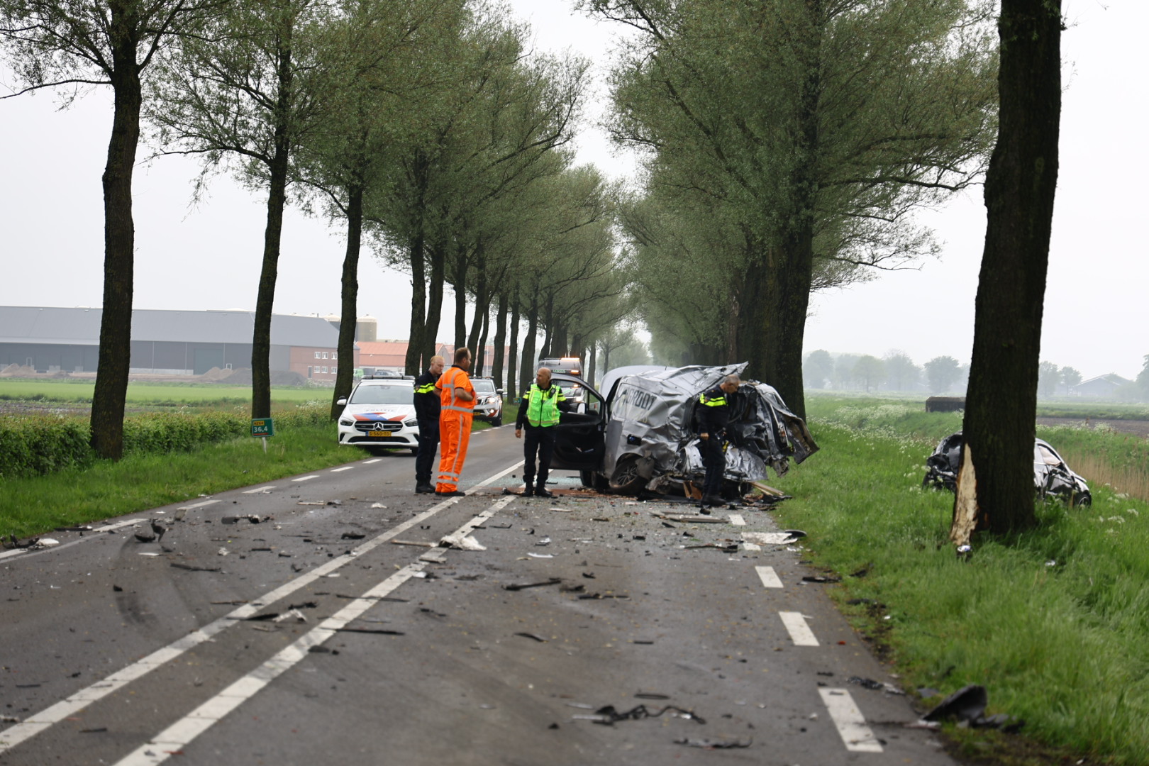 Grote ravage en gewonden bij ernstig ongeval N264