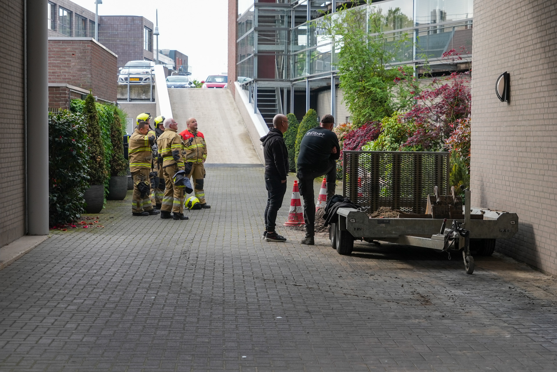 Gaslek ontstaan tijdens graafwerkzaamheden