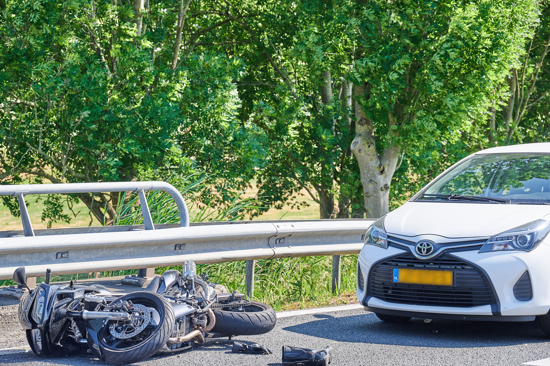 Motorrijder overleden bij ongeval op snelweg