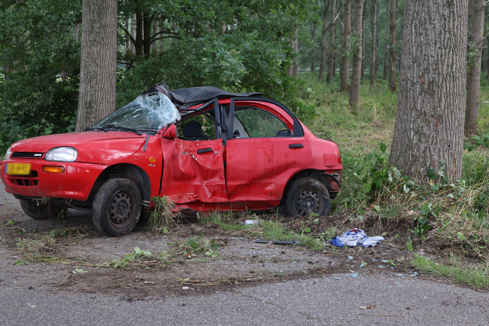 Automobilist crasht tegen boom en raakt gewond
