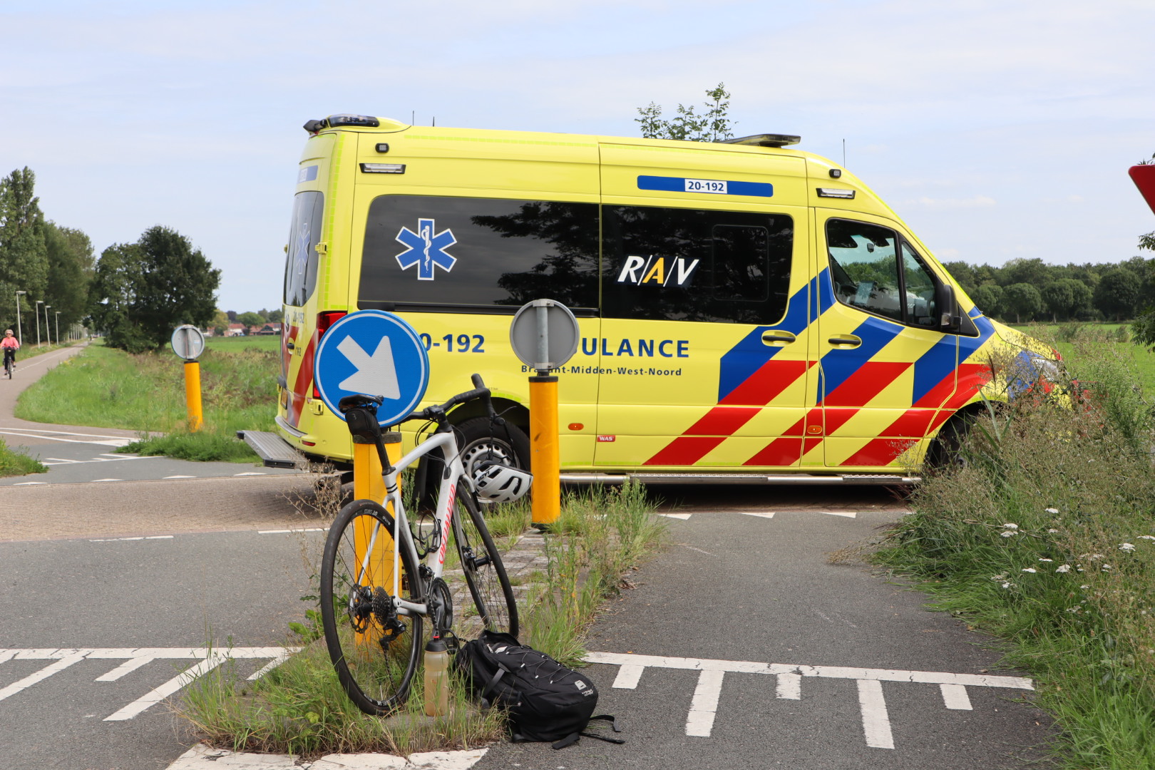 Fietser gewond na botsing met wielrenner
