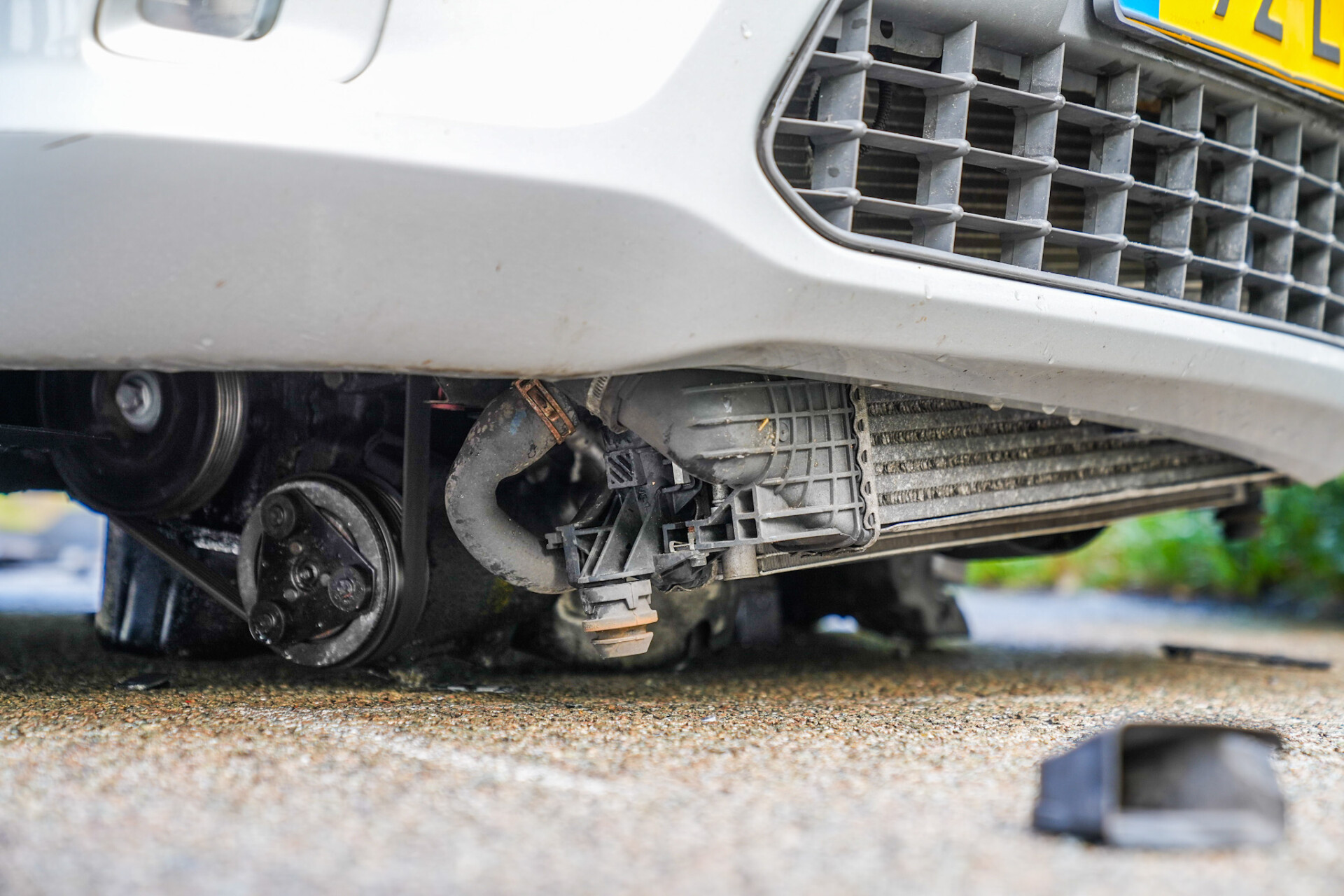 Auto’s beschadigd door botsing