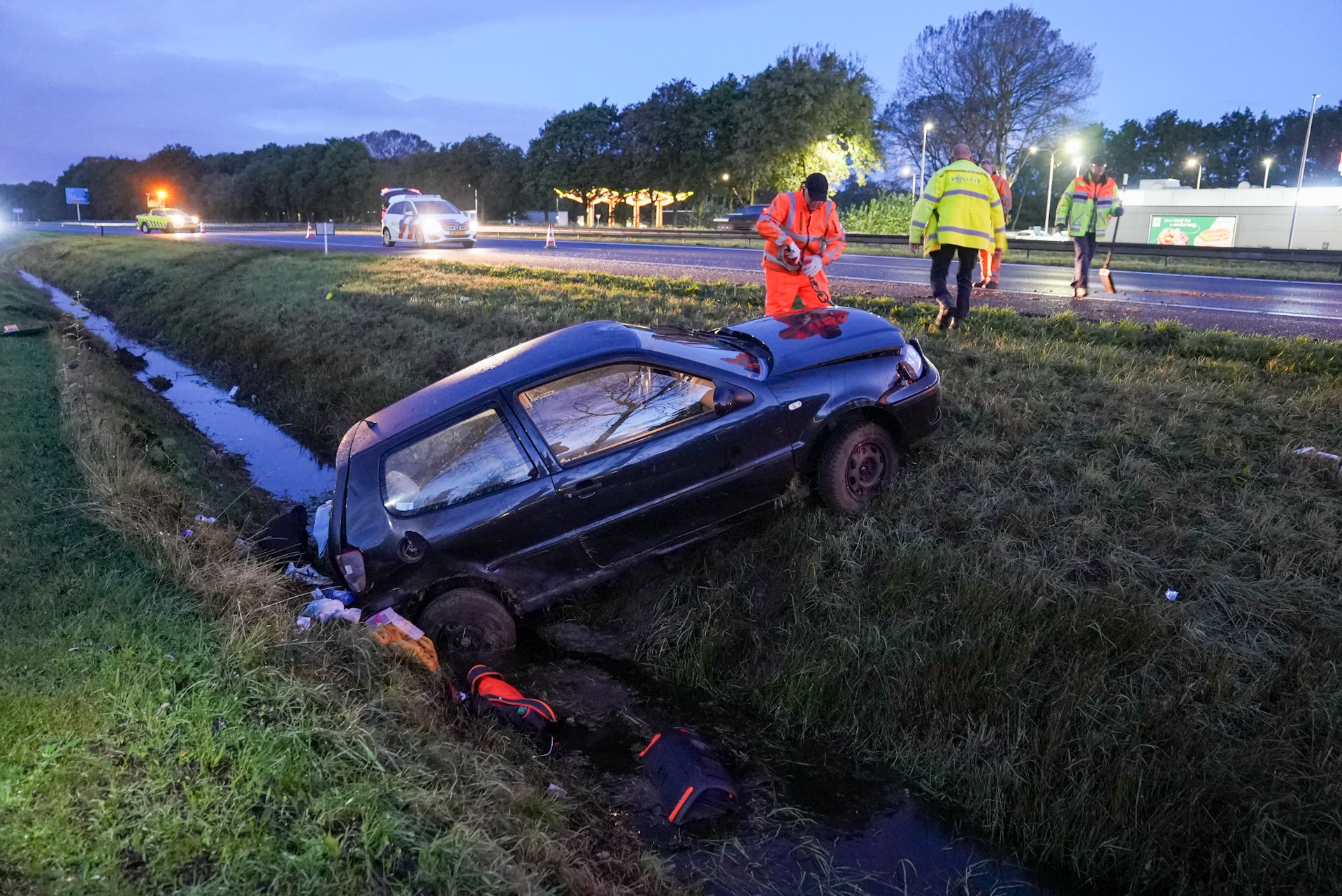 Automobilist gewond na ongeval op snelweg