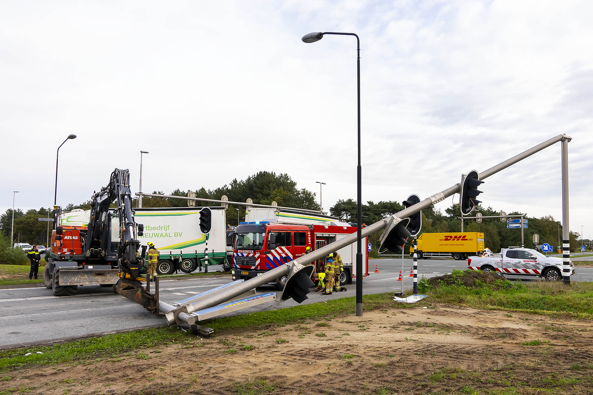 Grote Ravage Na Botsing Tussen Vrachtwagens Brabant