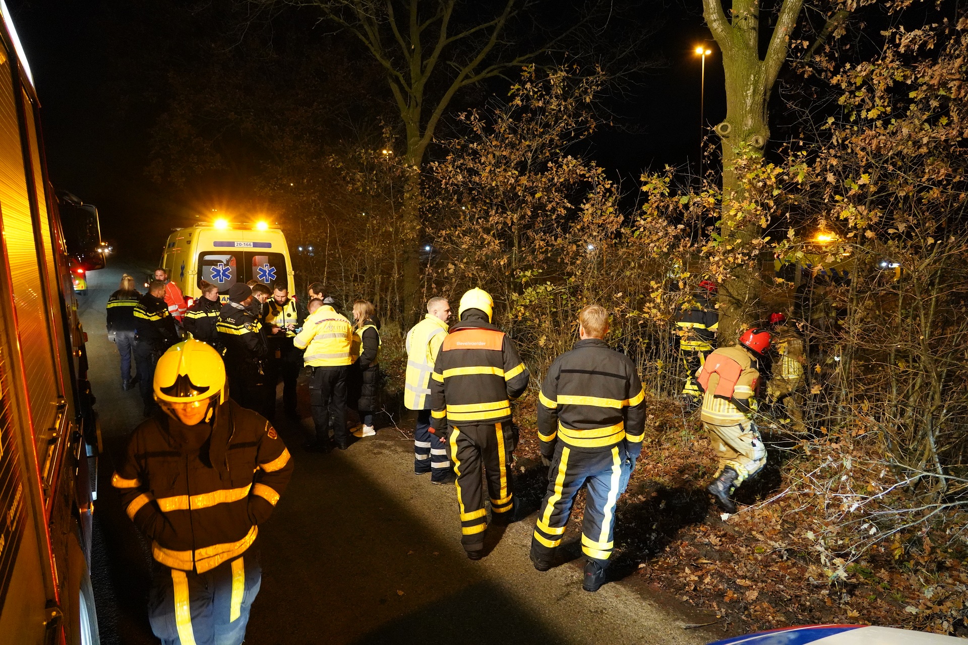 Auto in sloot naast A58, bestuurster gewond