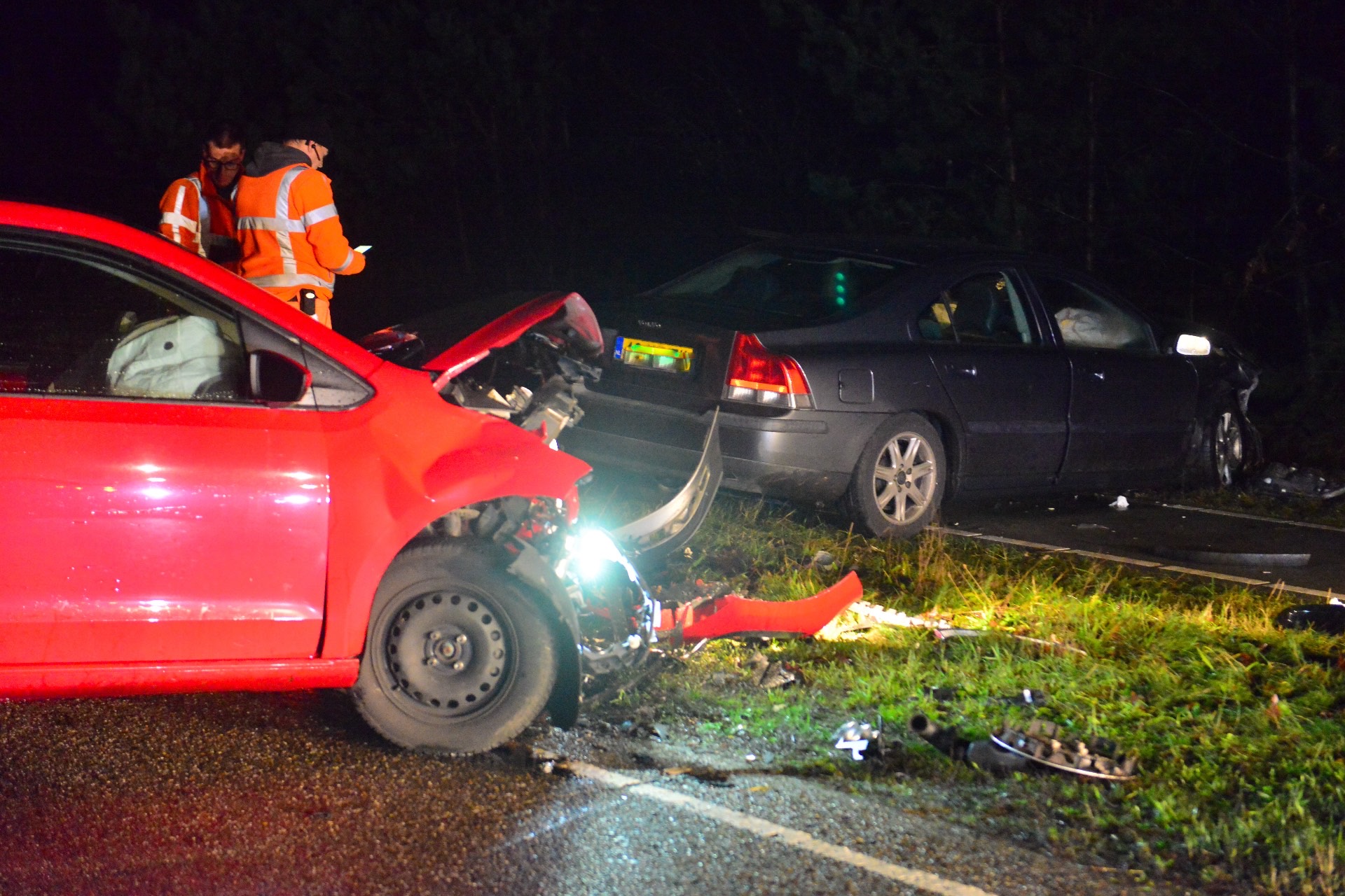 Gewonde na frontale botsing