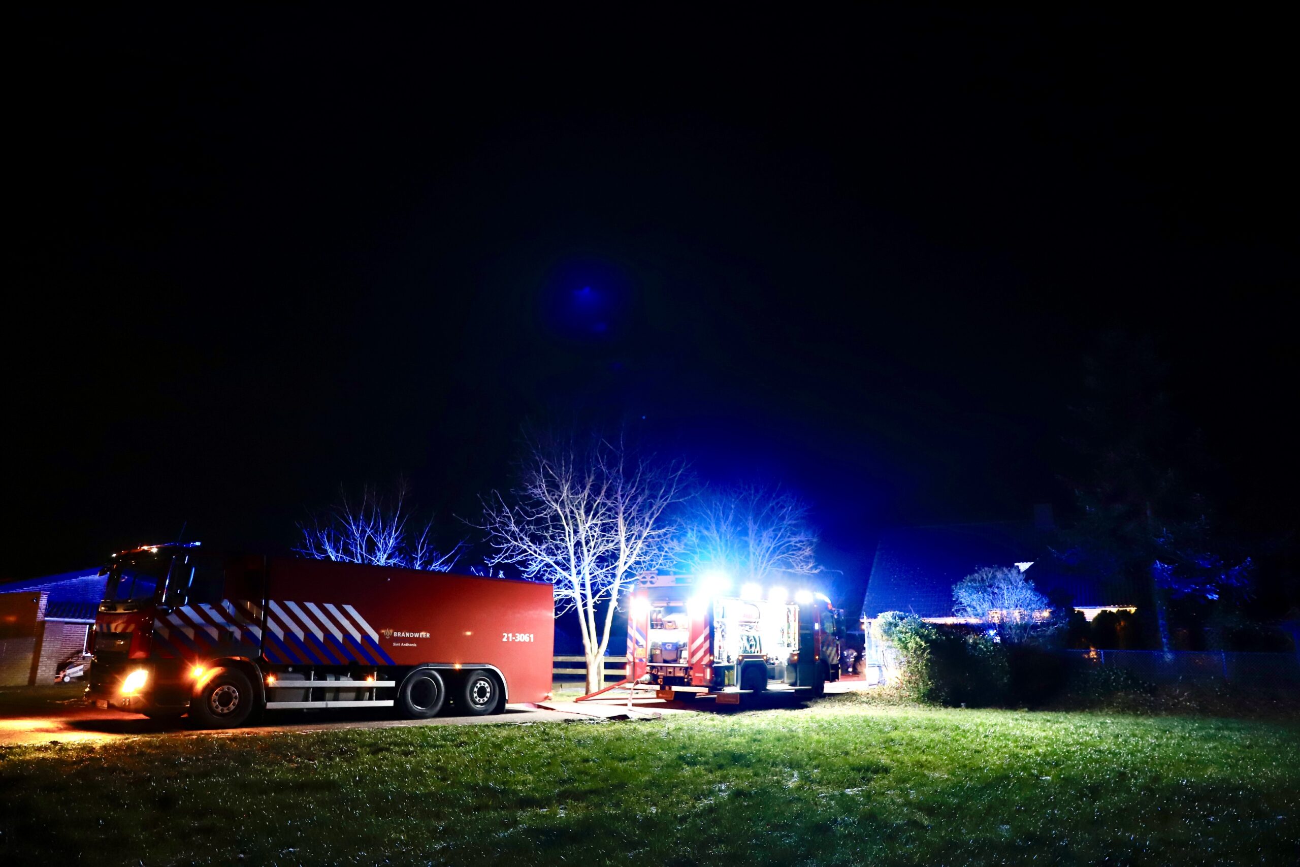 Hooi in brand bij agrarisch bedrijf