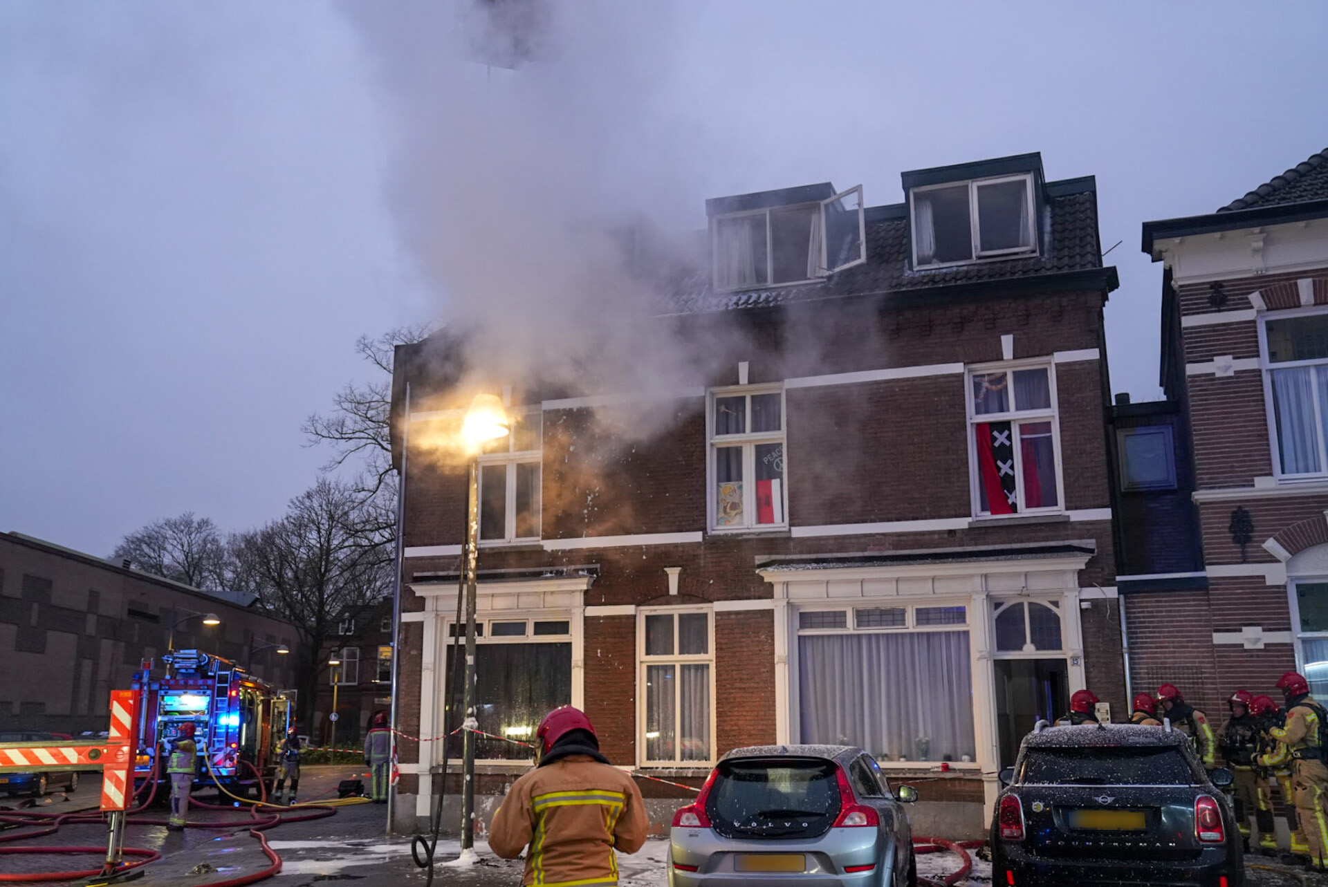 Brand op zolder van monumentaal huis uit 1895