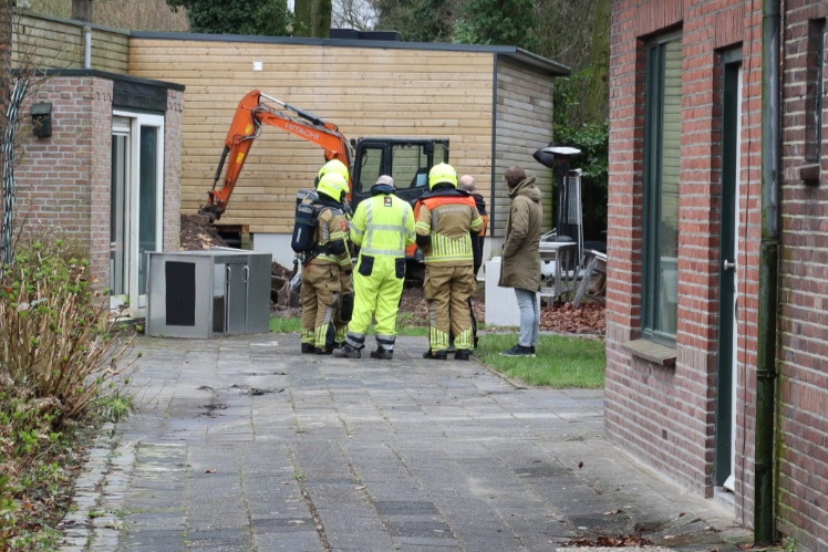 Gaslek door graafwerkzaamheden bij molen