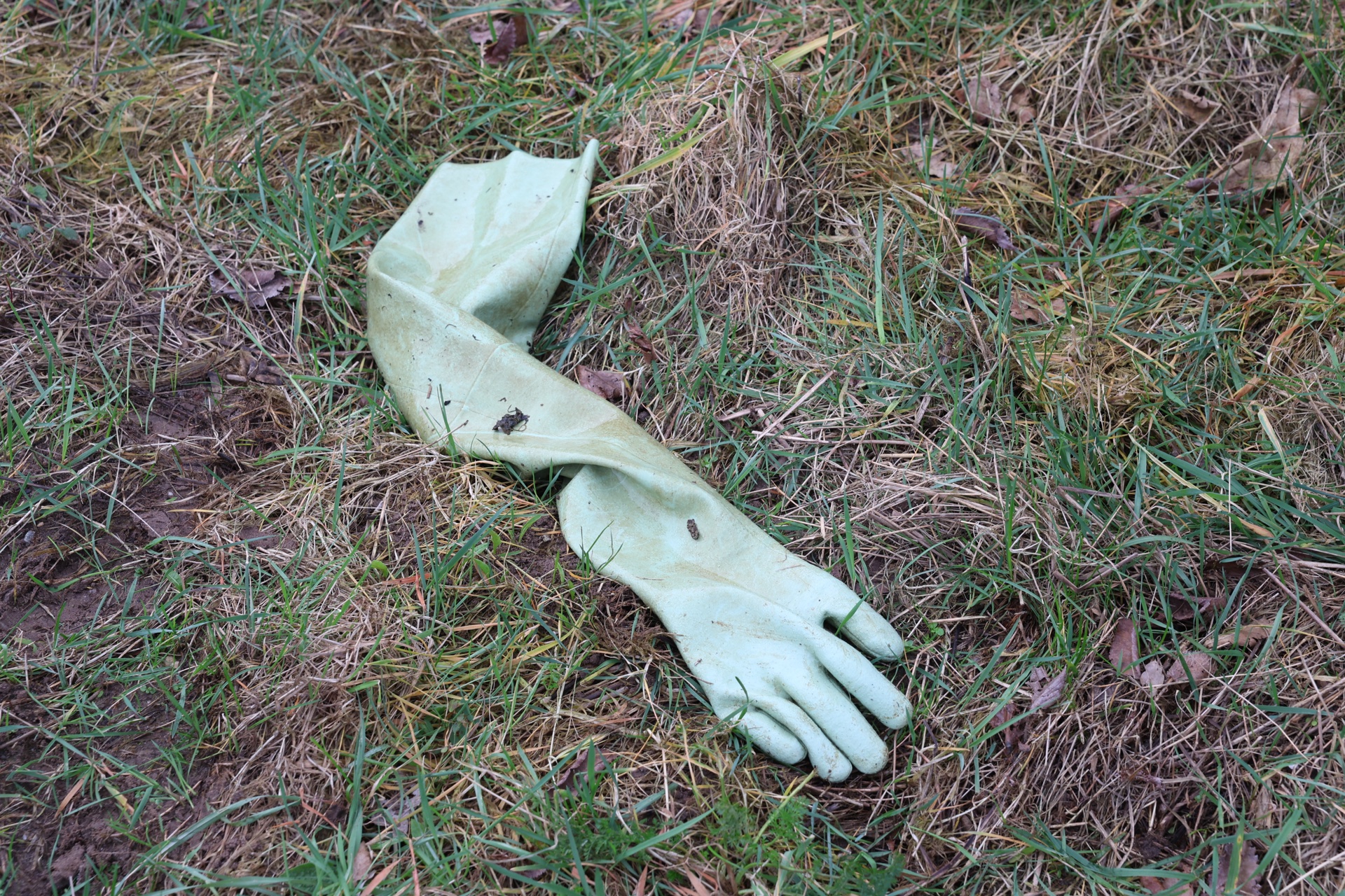 Hulpdiensten rukken groots uit voor handschoen in water