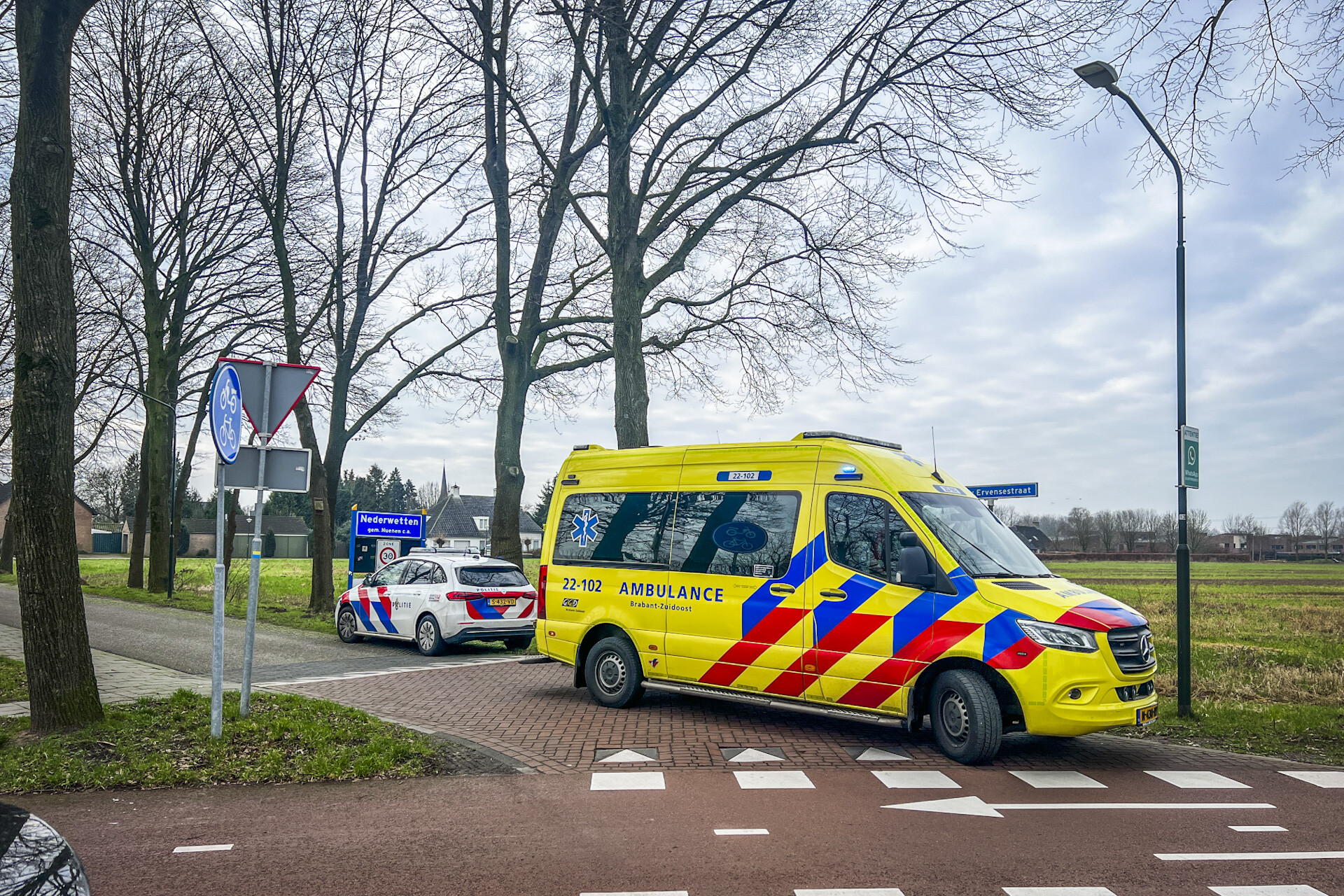 Wielrenner geschept door automobilist