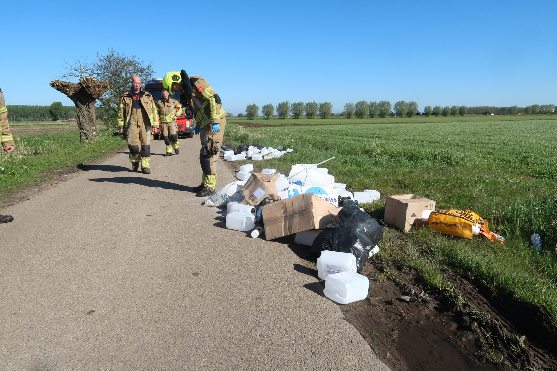 Groot aantal drugsafval dumpingen in buitengebied