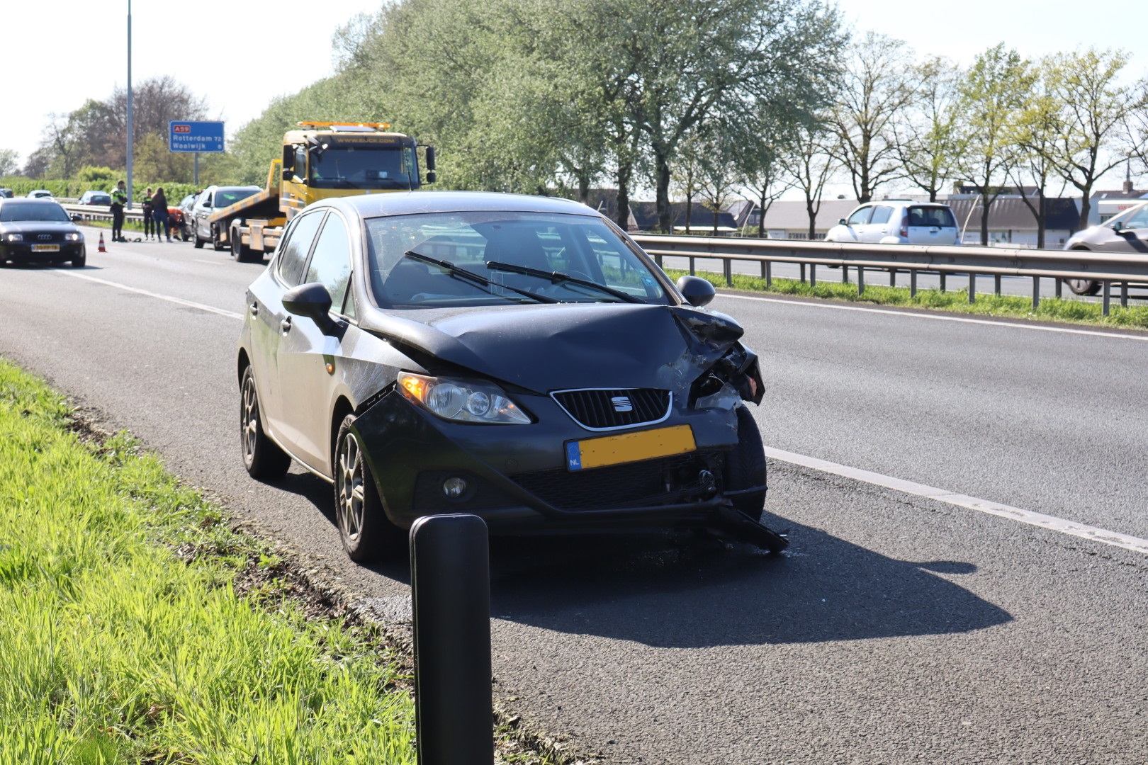 Veel Schade En Lange File Na Kop Staart Botsing Op Snelweg Brabant