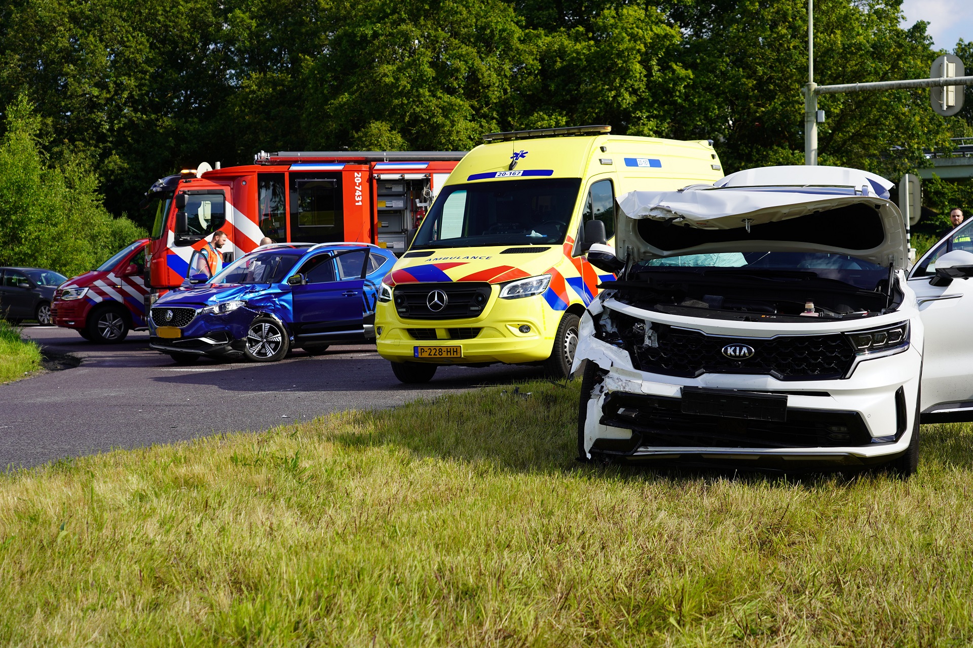 Meerdere gewonden na ongeval tussen twee auto’s