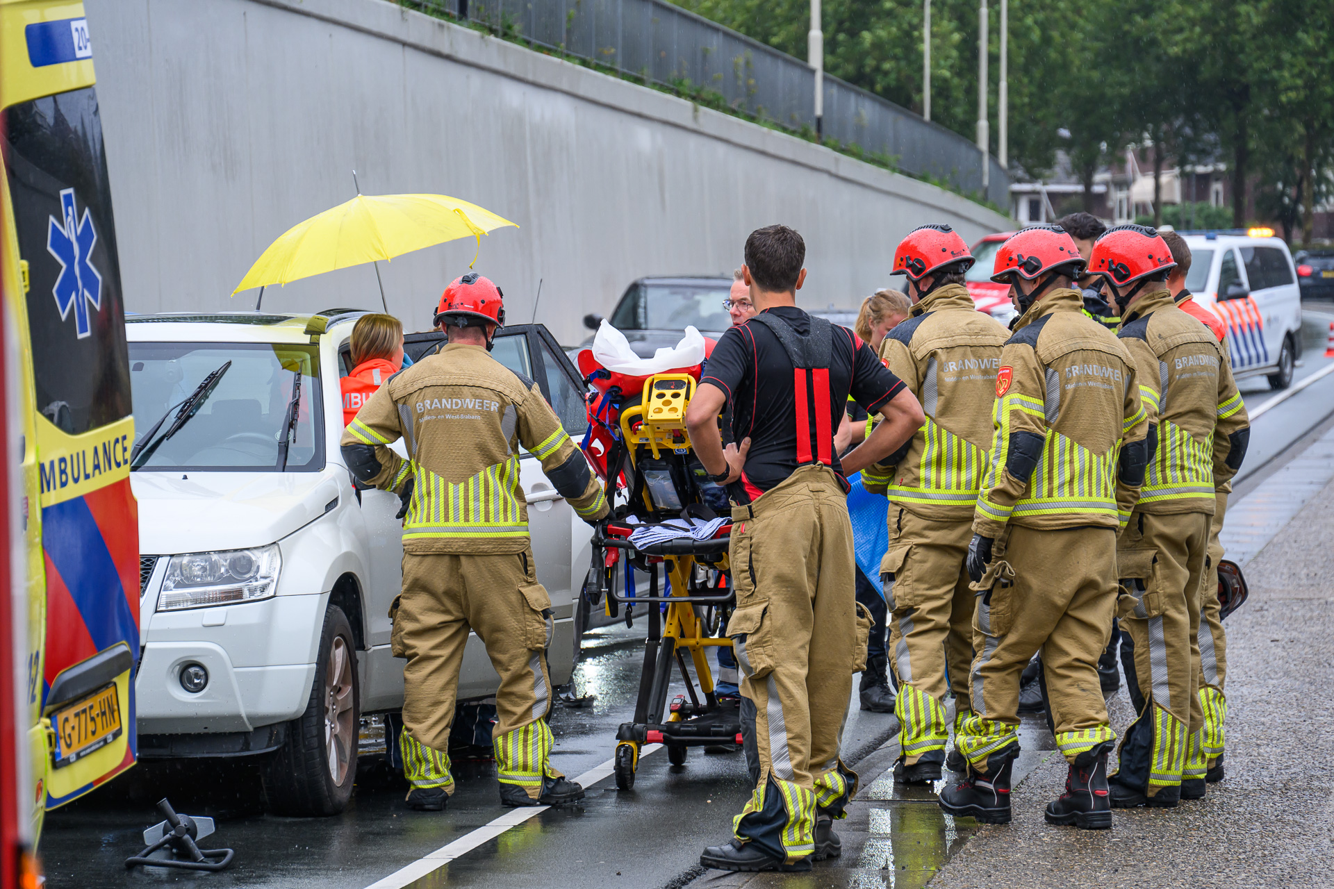 Gewonde na kop-staart botsing