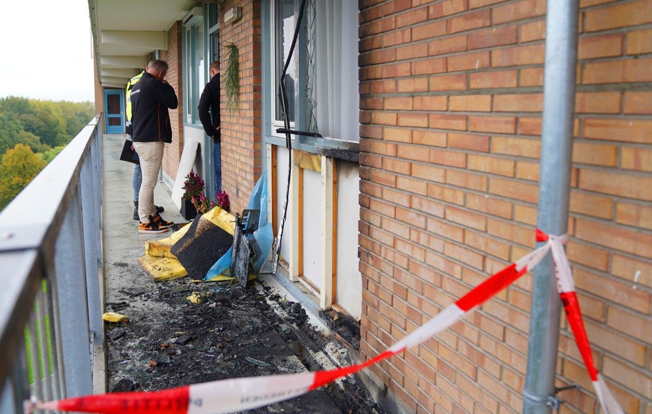 Flat ontruimd vanwege brand op achtste verdieping