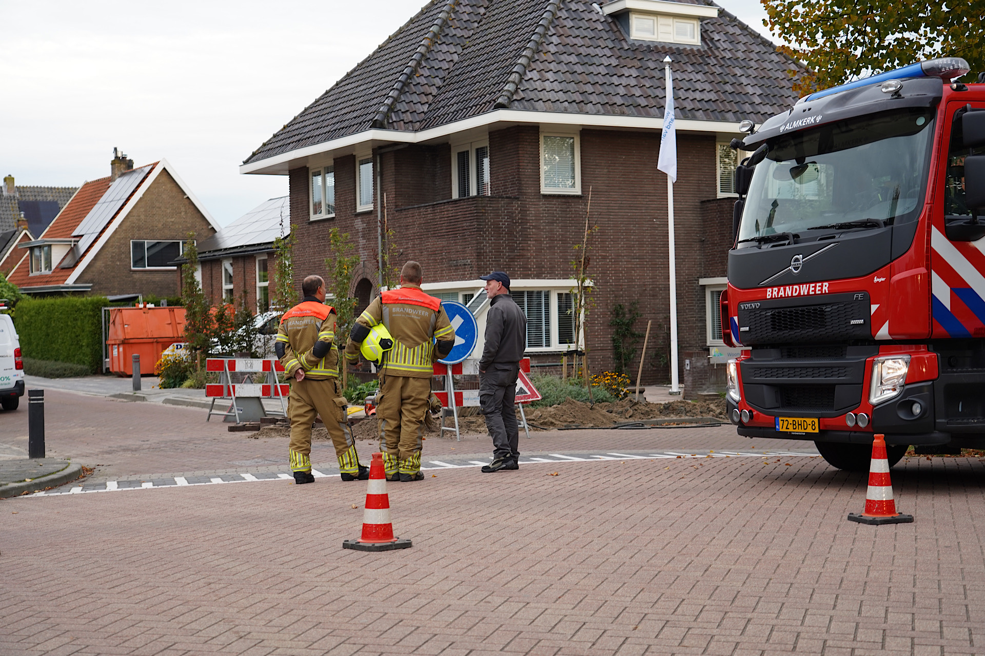 Gasleiding geraakt tijdens aanleg van glasvezel