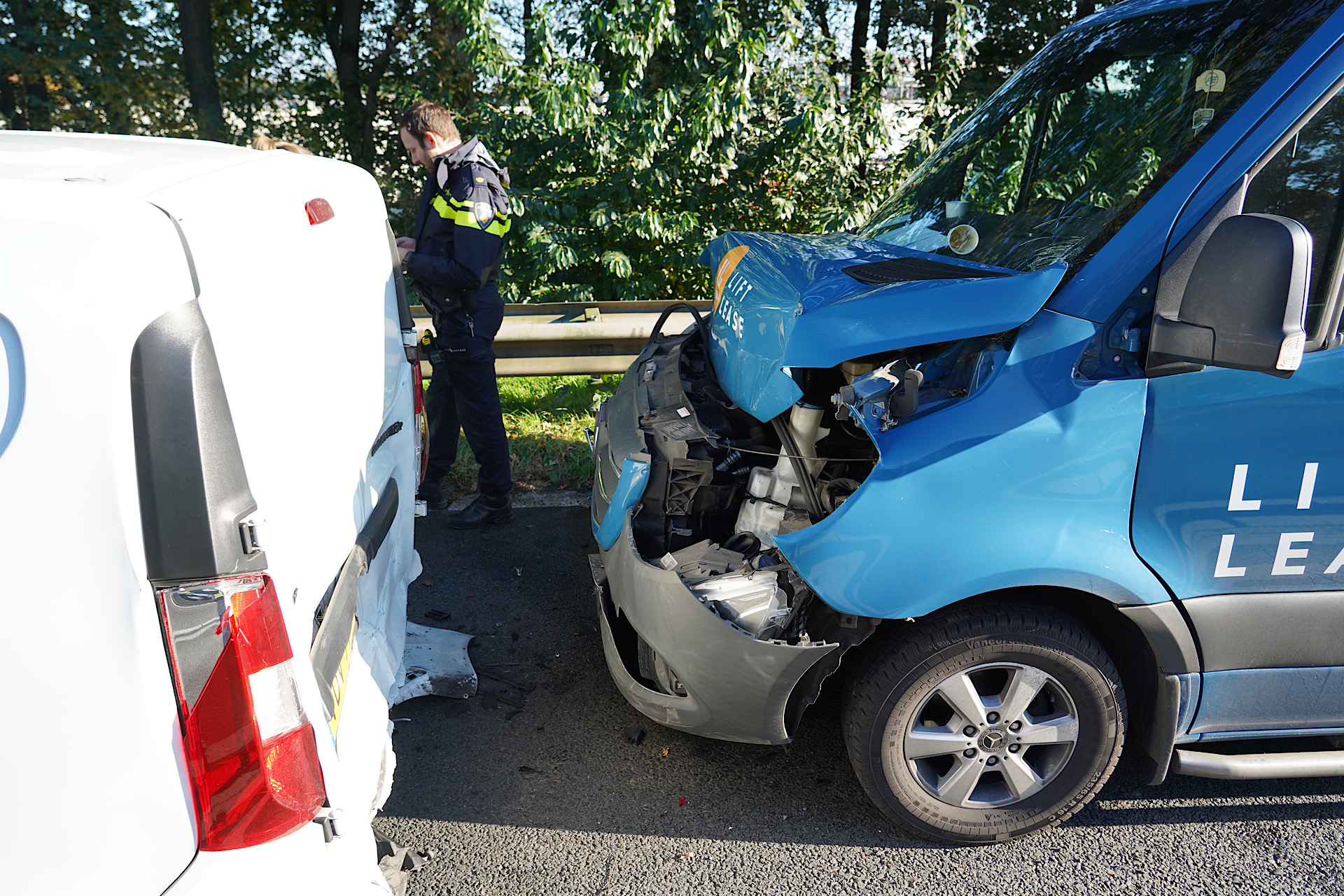 Lange file en gewonde door ongeval op snelweg