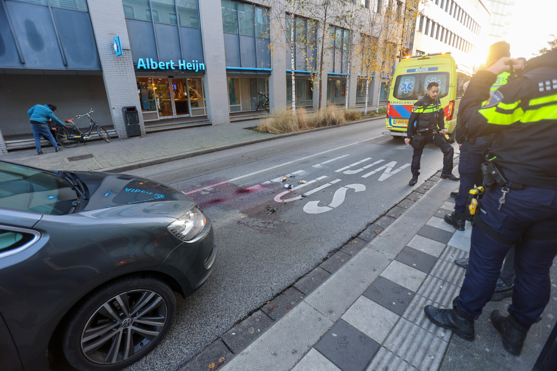 Winkeldief wordt geschept en raakt gewond