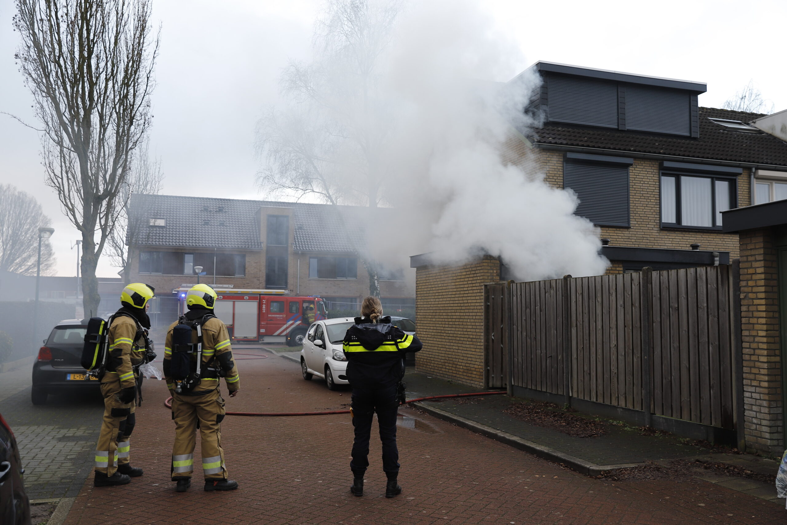 Brand uitgebroken in een aanbouw