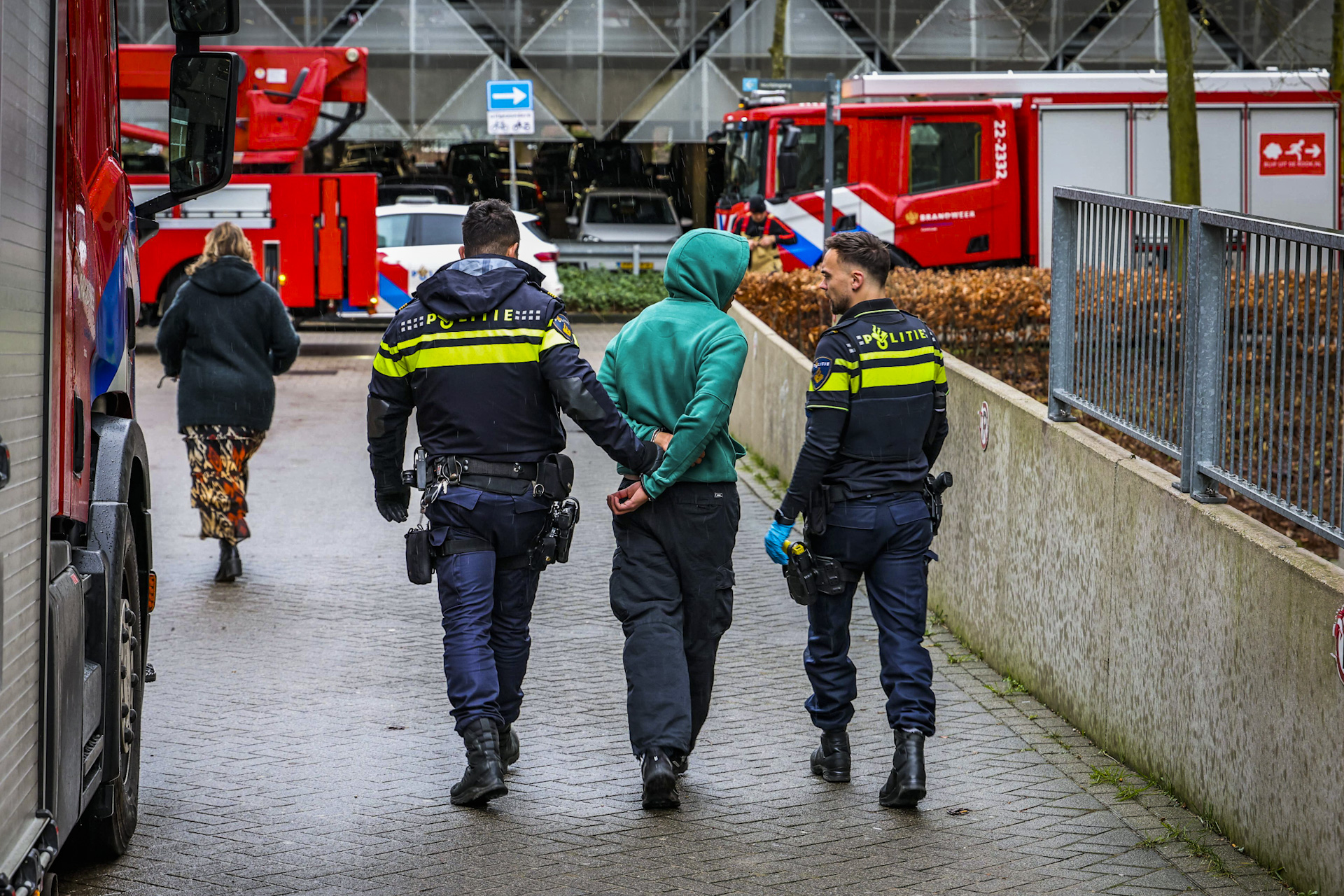 GGZ ontruimd door brand, man gearresteerd