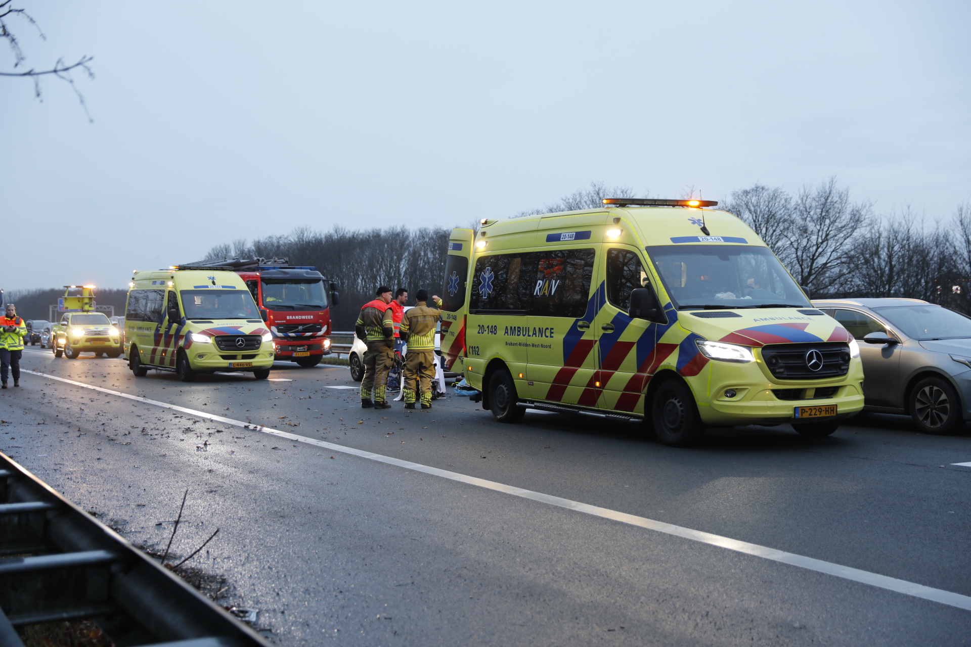 Automobilist overleden bij ongeluk op snelweg