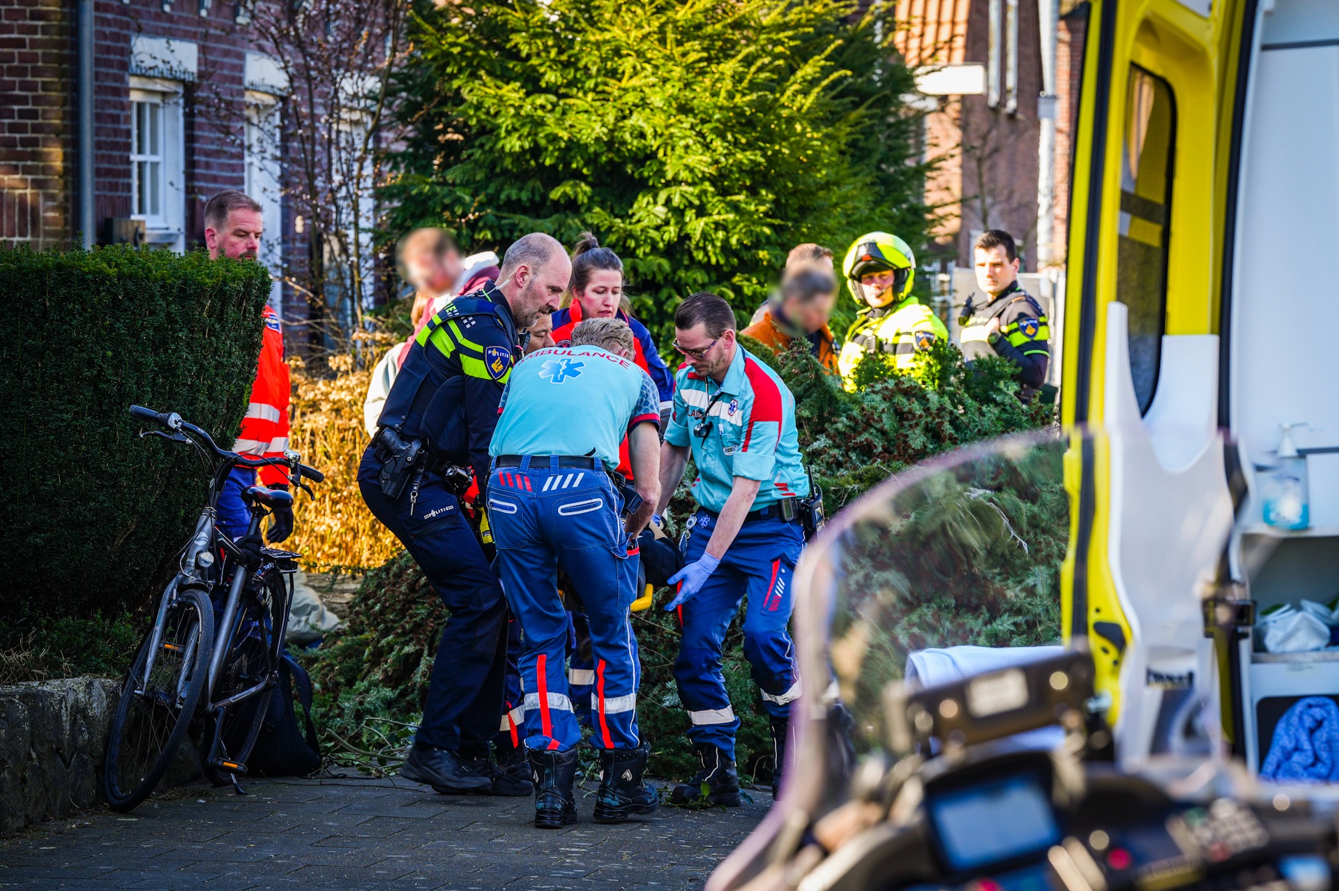 Ernstig ongeval bij kappen boom, man krijgt stuk boom op hoofd