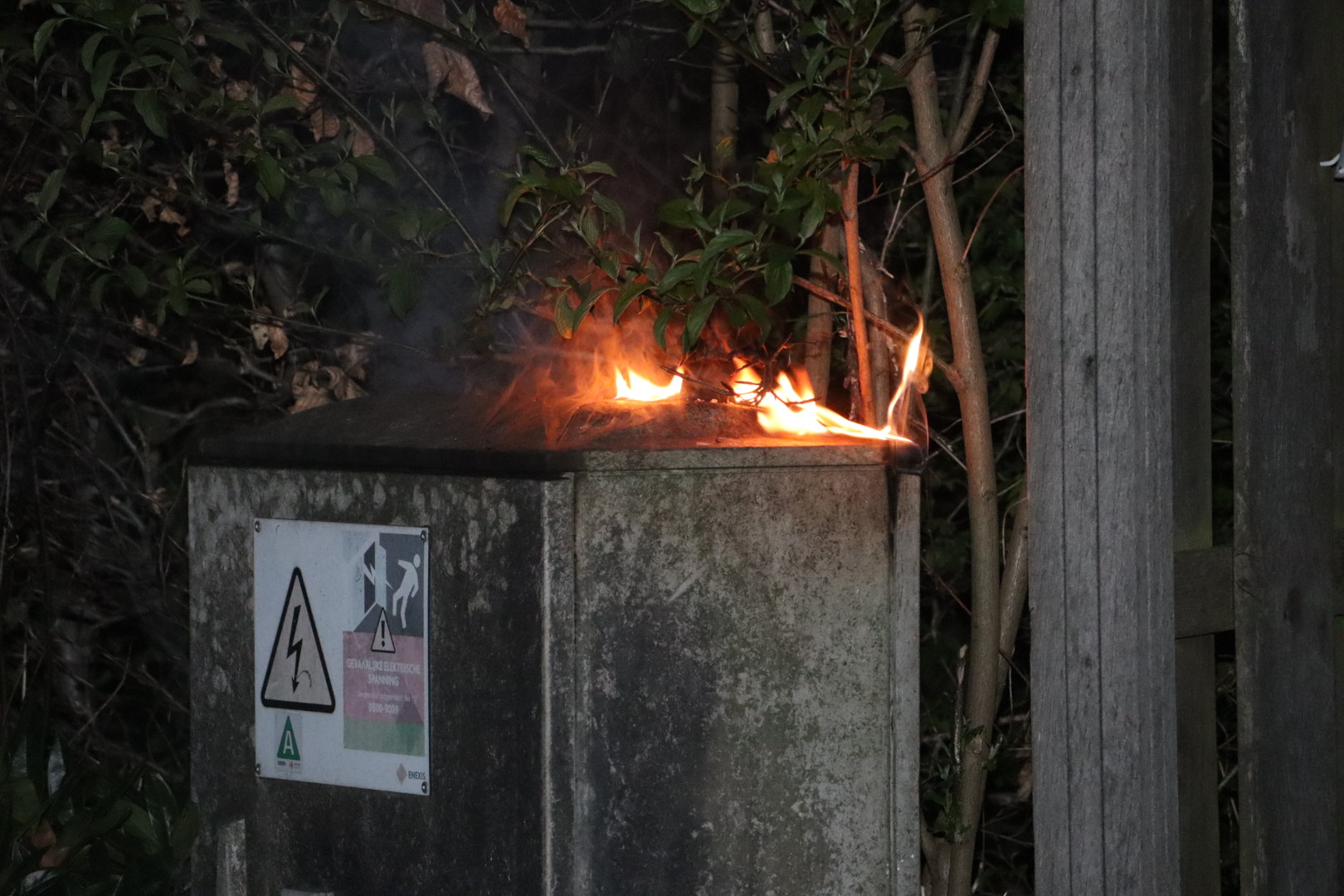 Stroomuitval door brand in elektrakast
