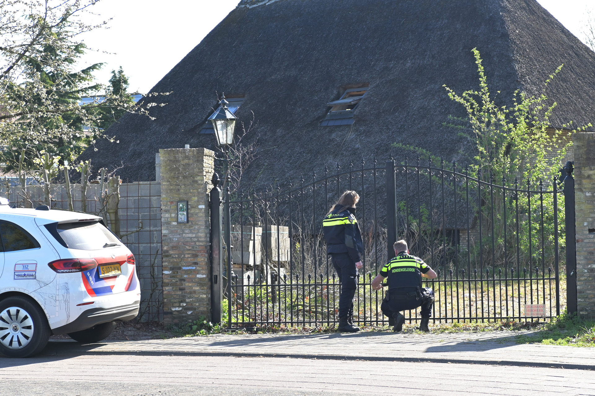 Grote politie inzet na poging inbraak bij leegstaande boerderij