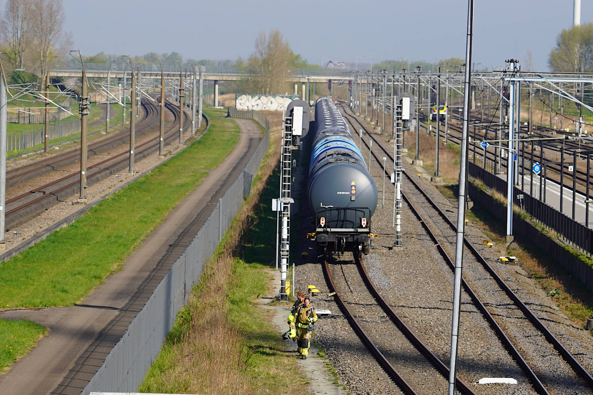 Lekkende goederentrein zorgt voor inzet brandweer op station