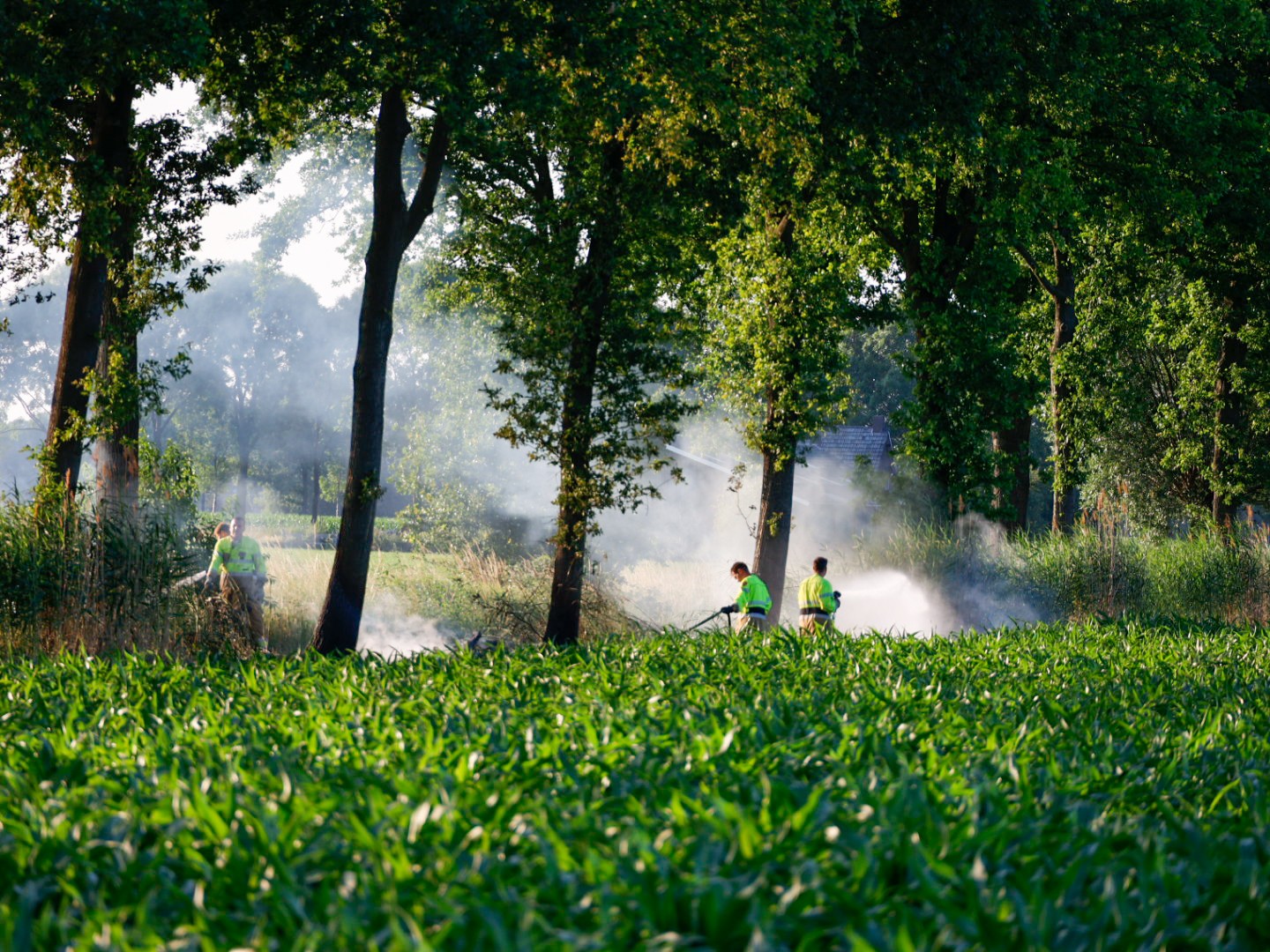 Flinke bermbrand, vuurpijl en lucifer gevonden