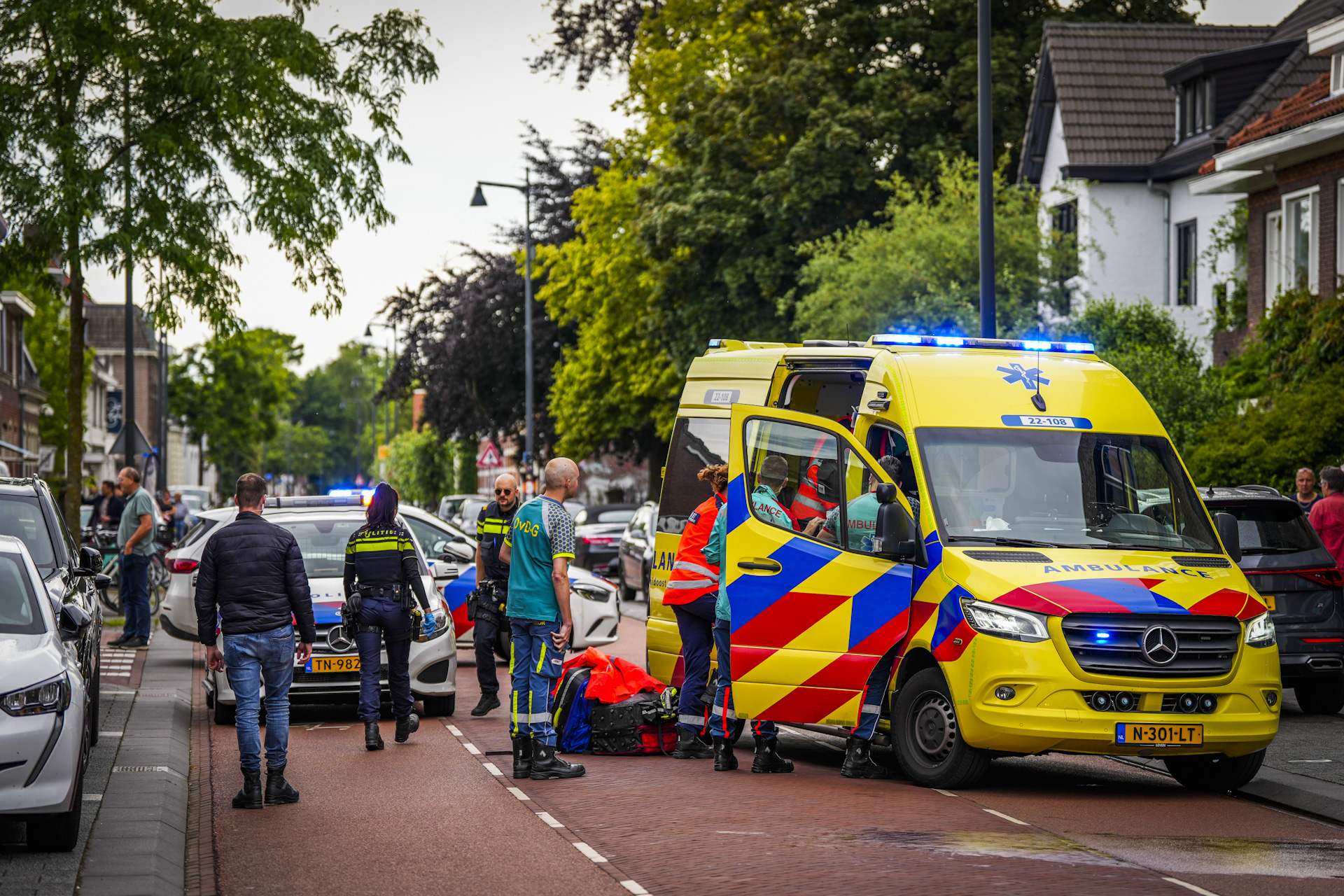 Traumaheli ter plaatse bij ernstige val van fietser