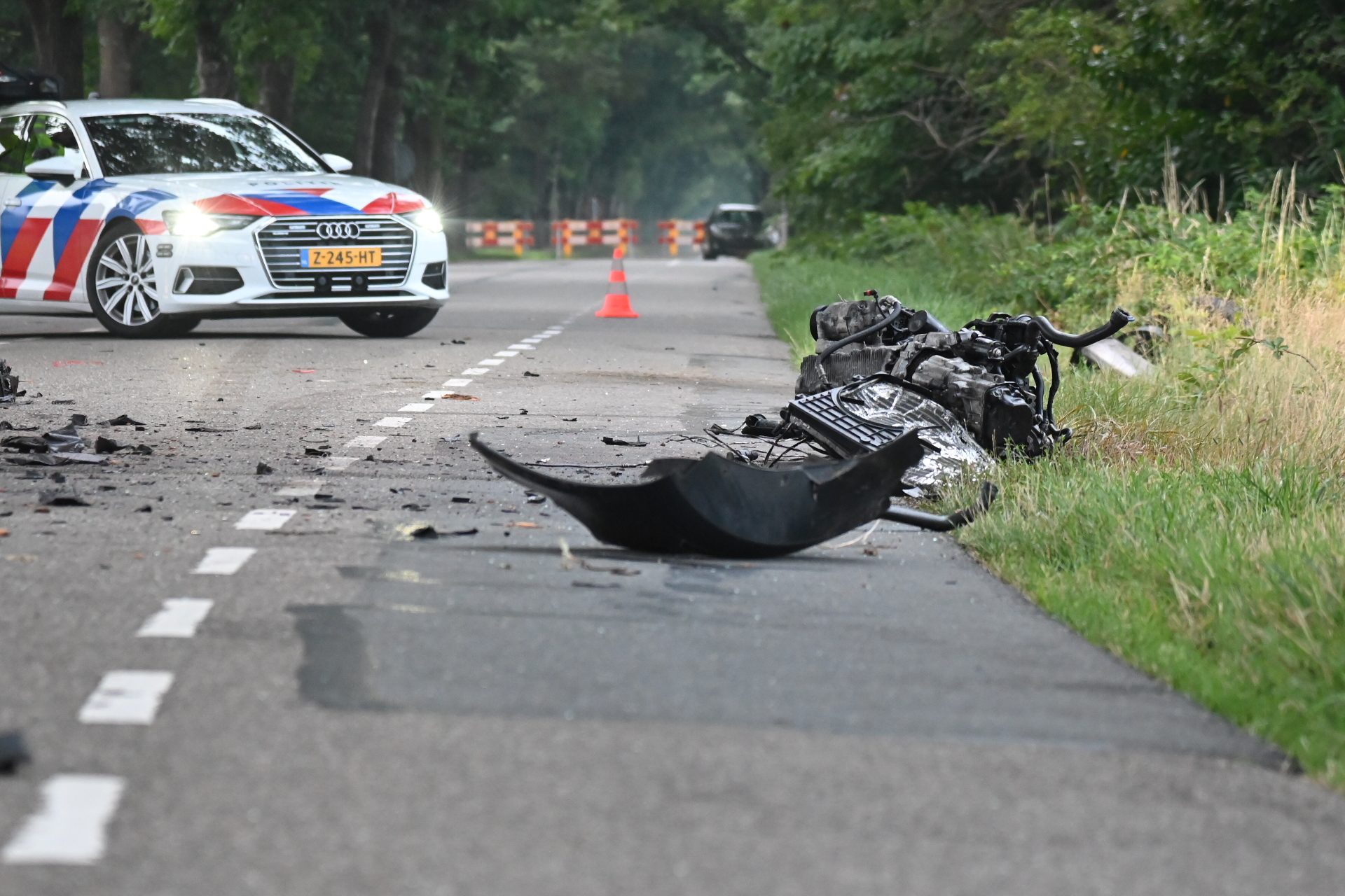 Auto crasht tegen bomen, bestuurder overleden