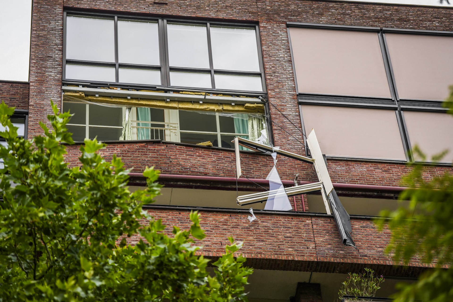 Gevel uit flat geblazen na testen camping kookstel