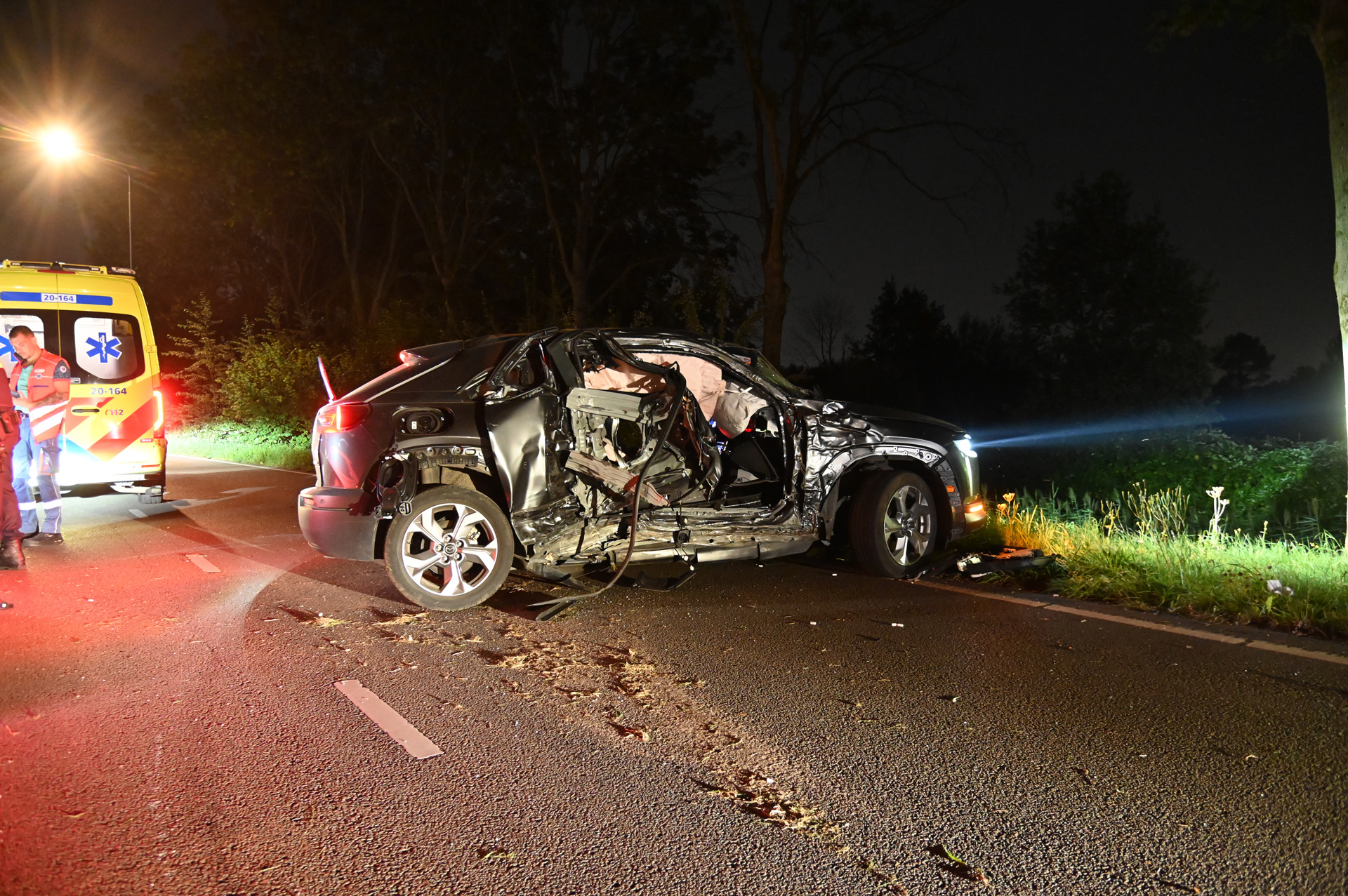 Dronken automobilist gewond bij ongeval