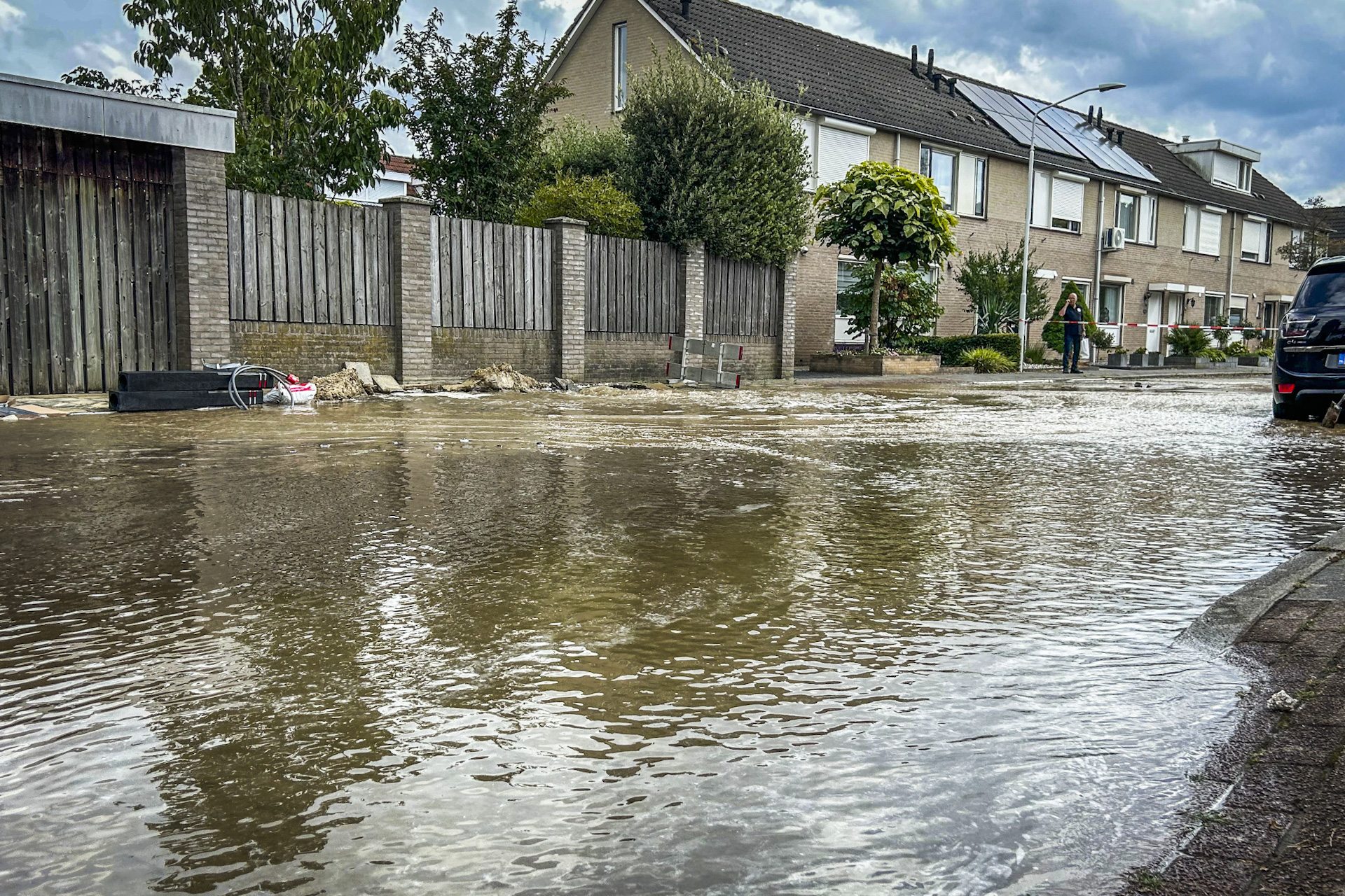 Waterballet tijdens werkzaamheden