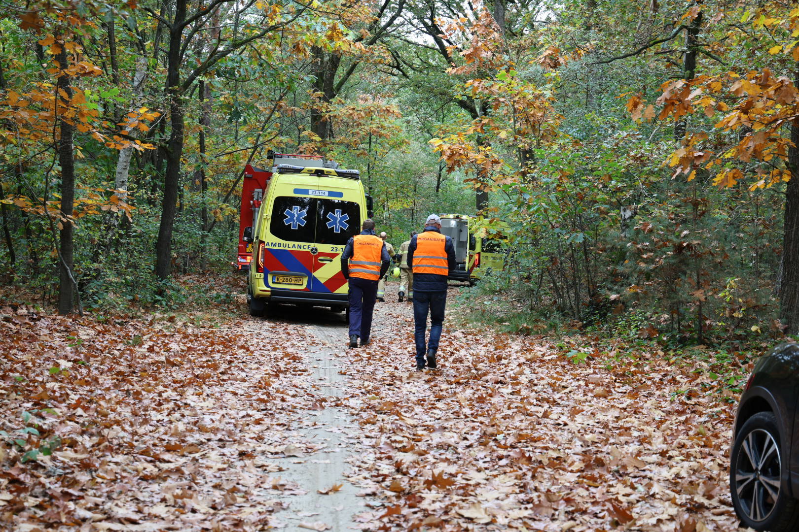 Mountainbiker bewusteloos aangetroffen in het bos