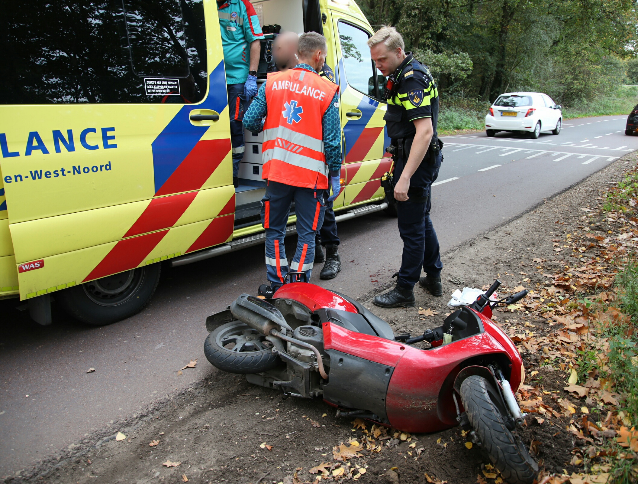 Scooterrijder onder invloed raakt gewond na val