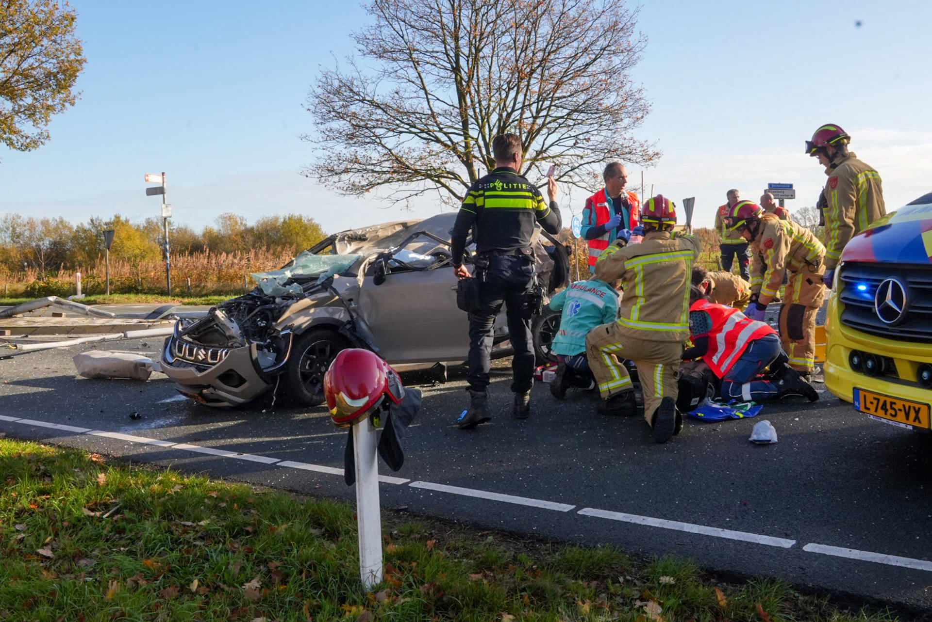 Automobilist raakt ernstig gewond bij ongeluk